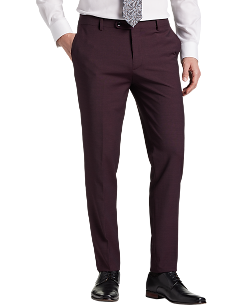 JOE Joseph Abboud Slim Fit Suit Separates Pants, Burgundy - Men's Suits ...