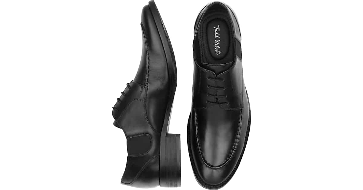 Todd Welsh Alex Black Moc Toe Dress Shoes - Men's Sale | Men's Wearhouse