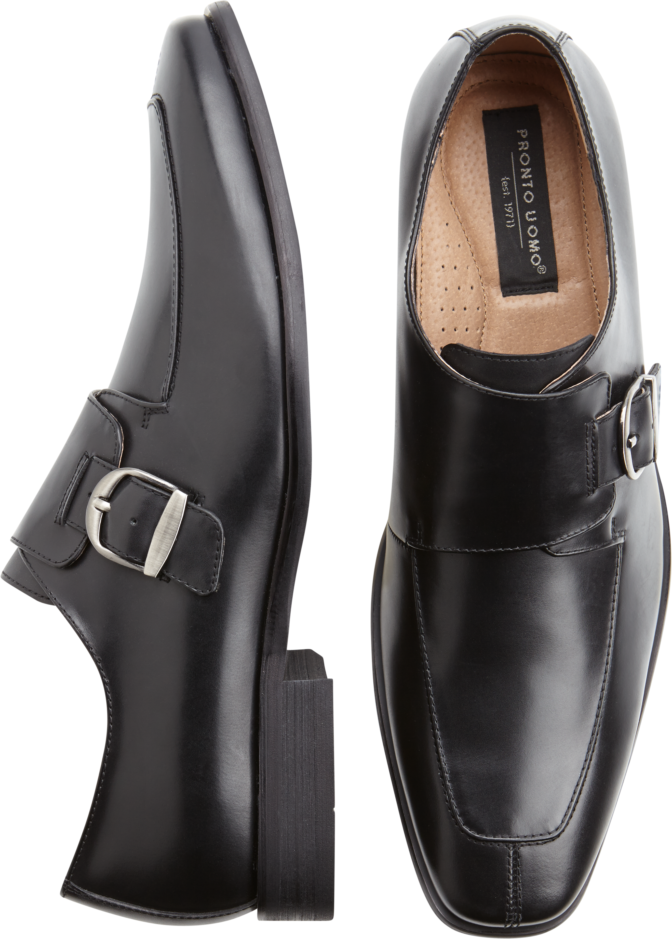 black monk strap mens shoes