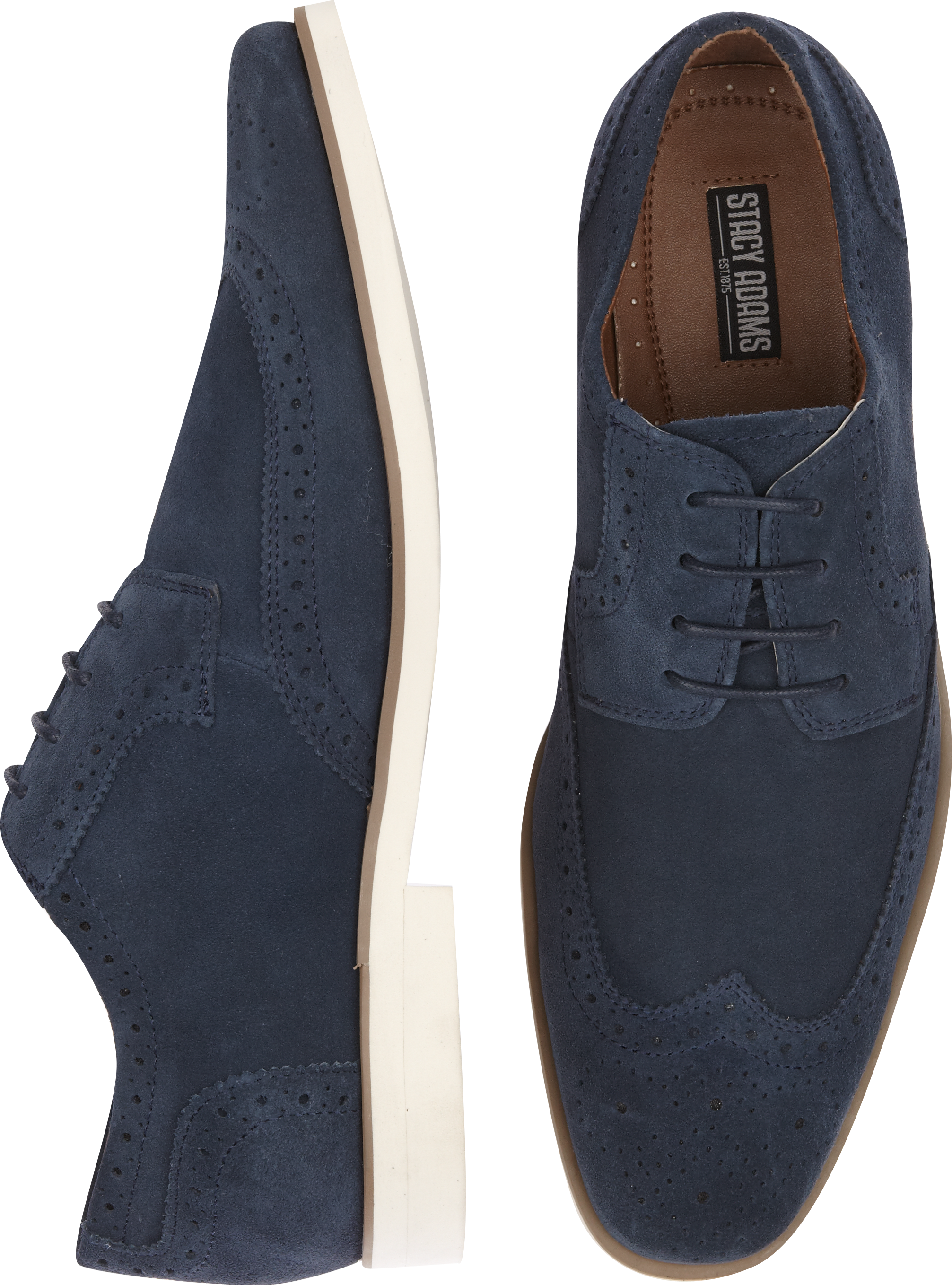 stacy adams blue suede shoes