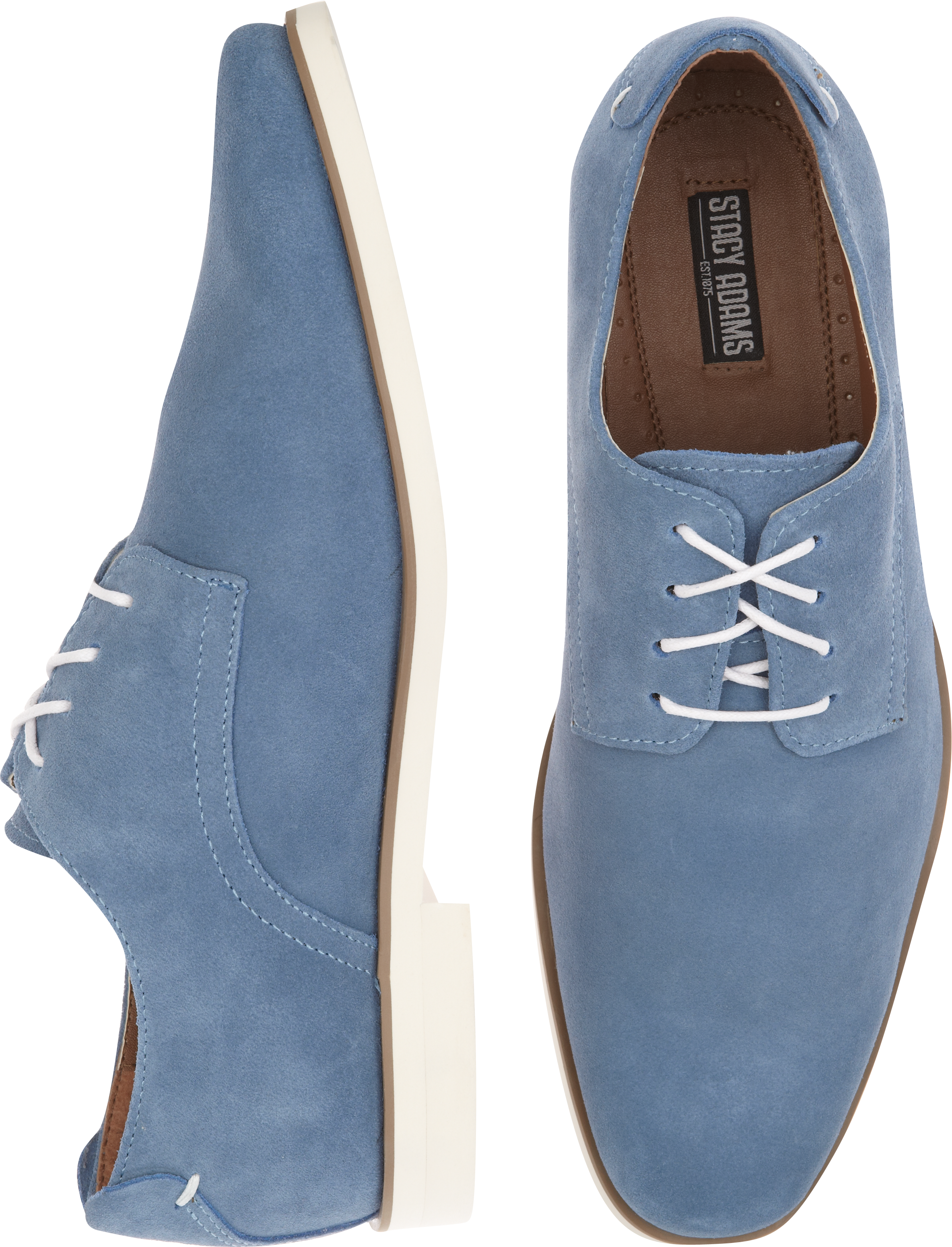 stacy adams blue suede shoes