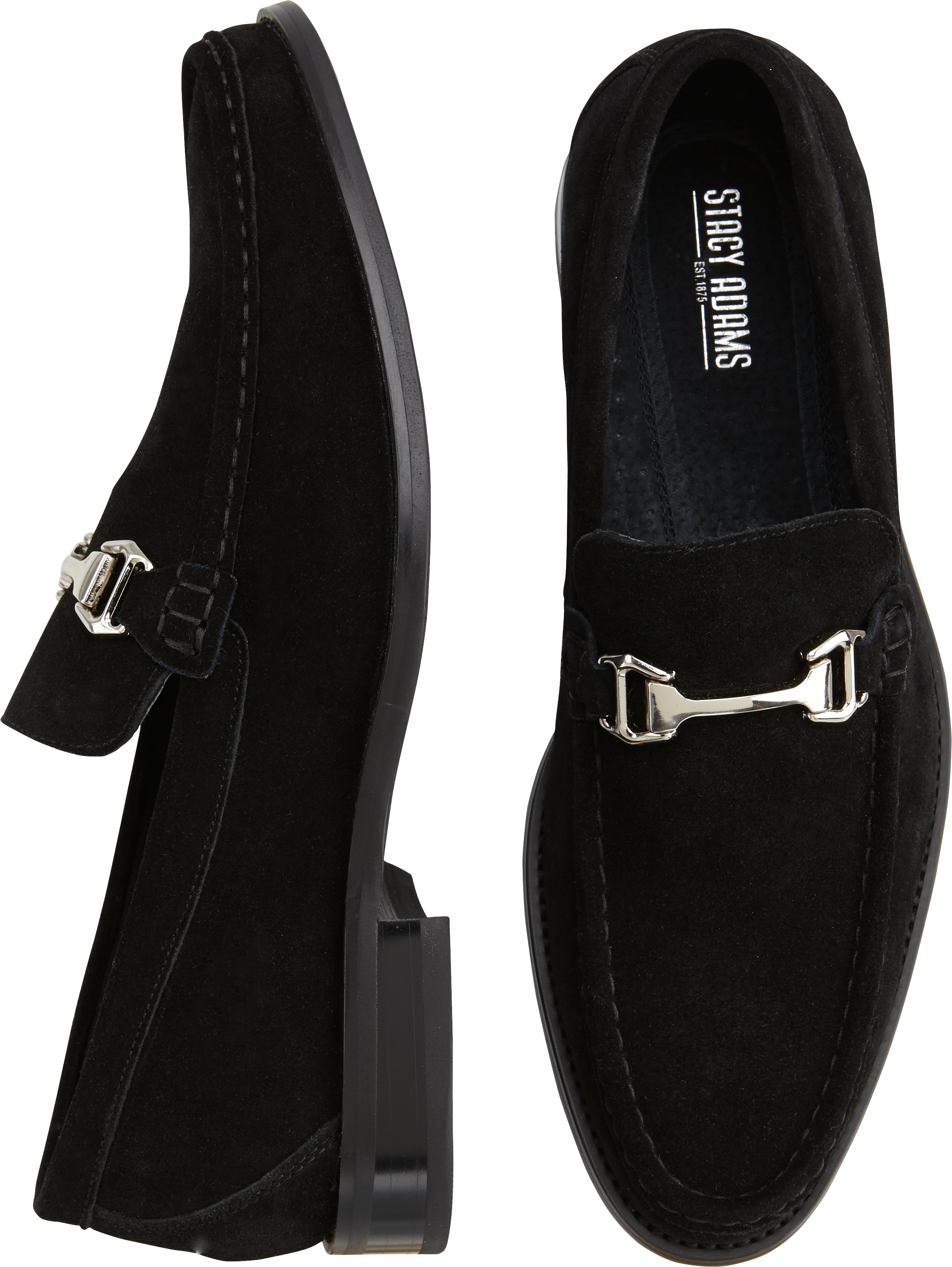 stacy adams donovan black moc toe tassel loafers
