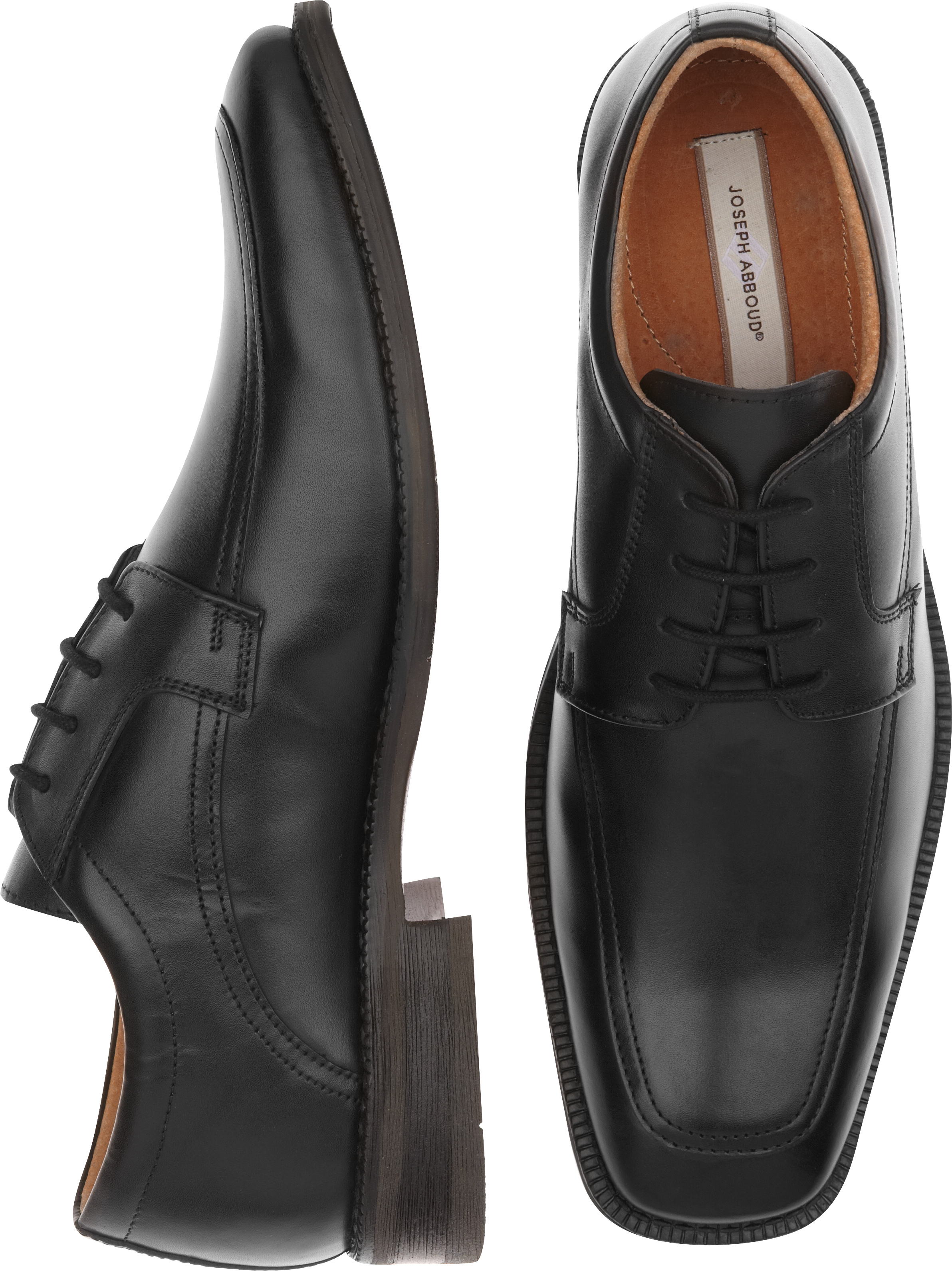 Joseph Abboud Black Moc Toe Lace Ups - Men's Shoes | Men's Wearhouse