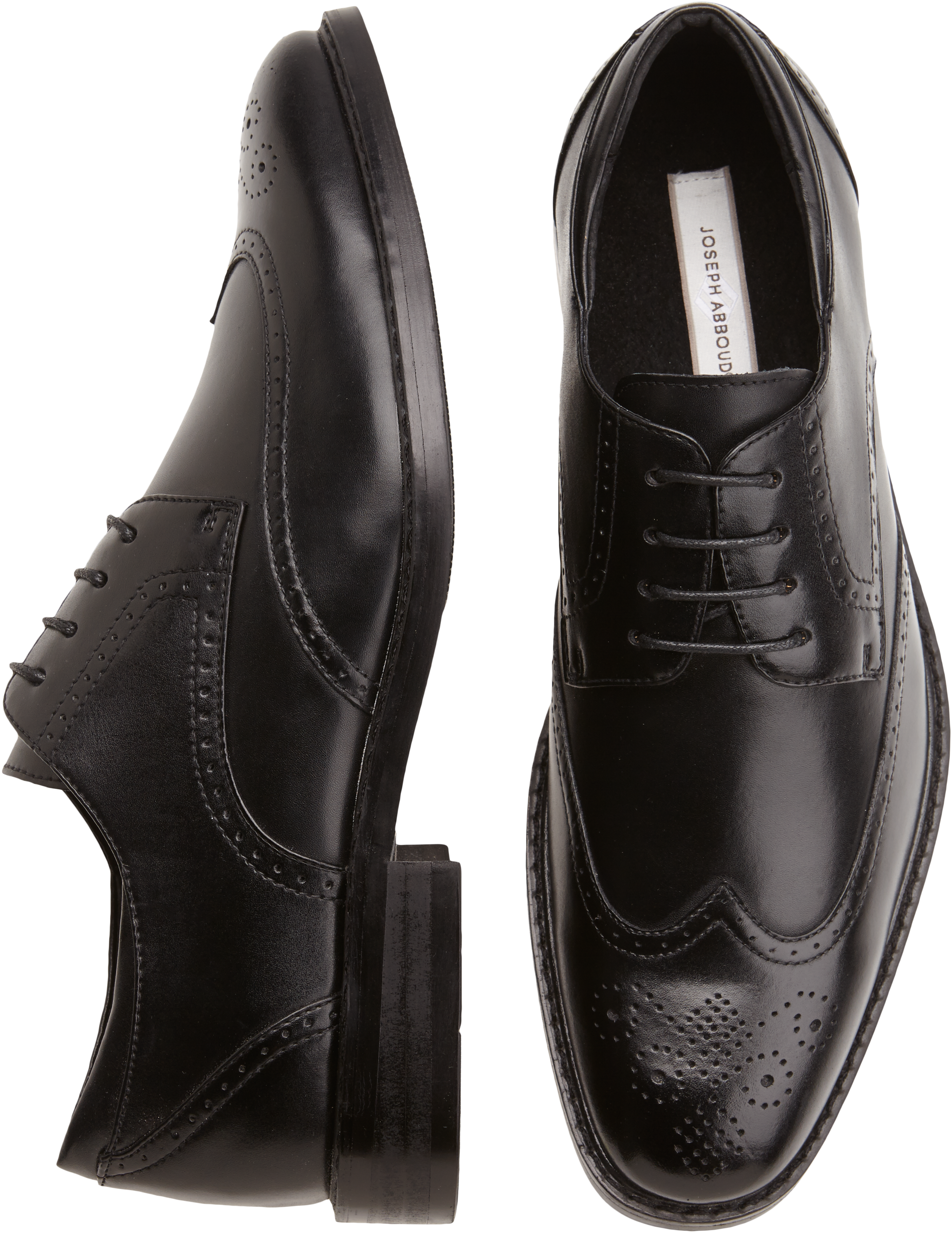 black wingtip oxfords