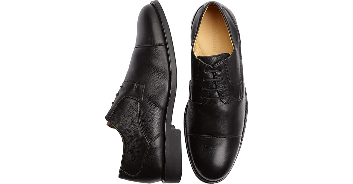 Belvedere Duke Cap Toe Shoes, Black - Men's Shoes | Men's Wearhouse