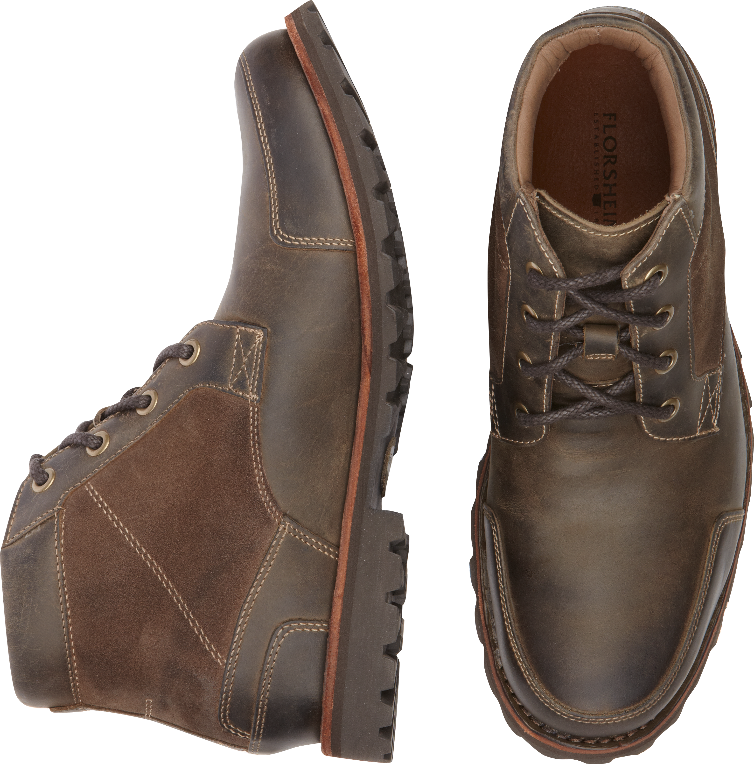 Florsheim Pine Brown Leather Boots - Men's Sale | Men's Wearhouse