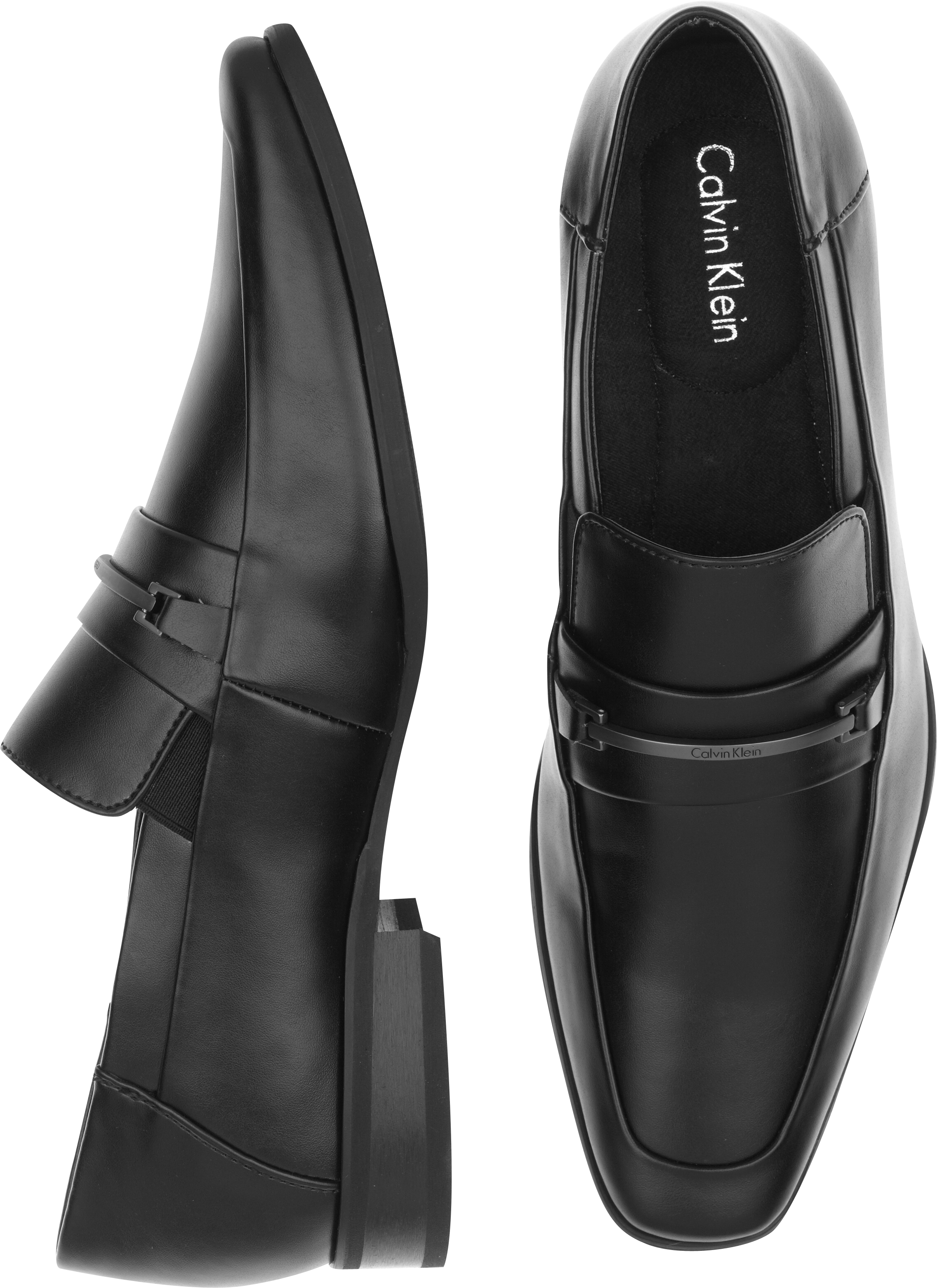 calvin klein black slip on trainers
