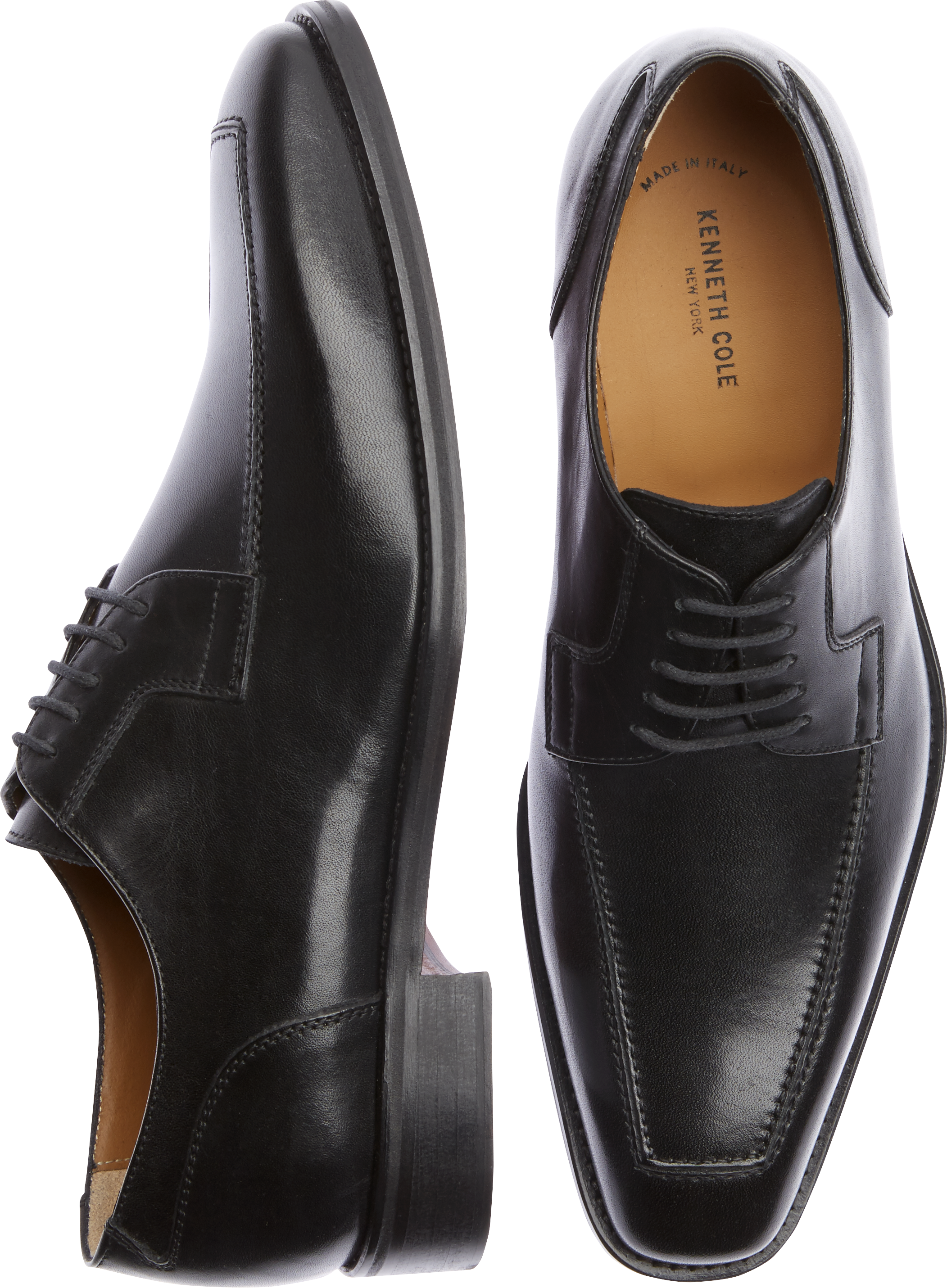kenneth cole new york merge black moc toe lace ups