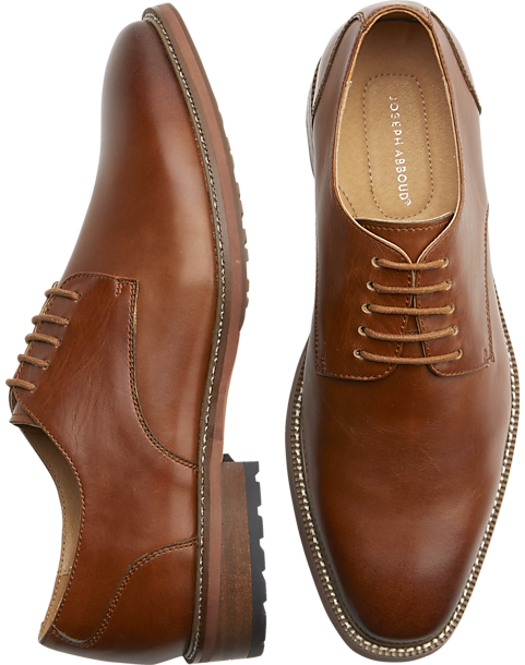 Joseph Genuine Leather Abboud Tan Plain Toe Oxfords