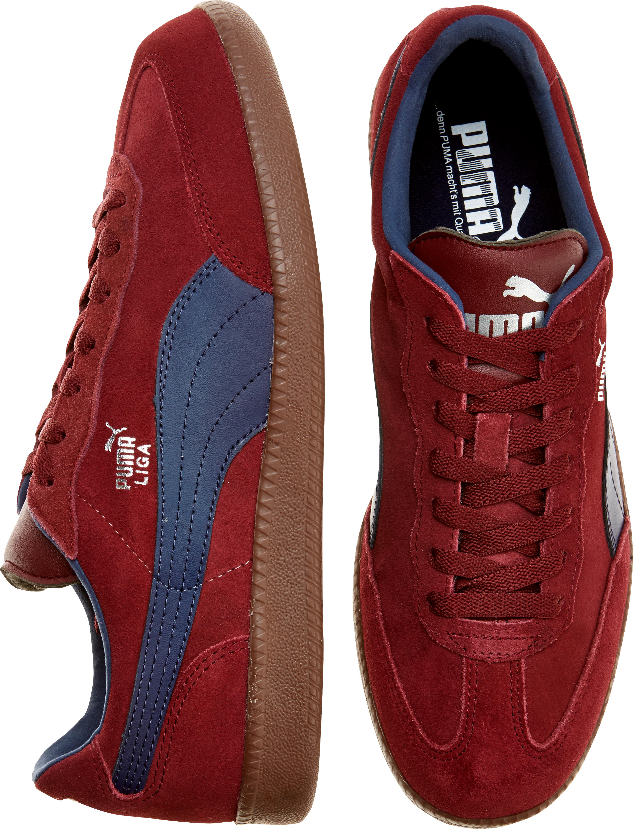 puma burgundy slides