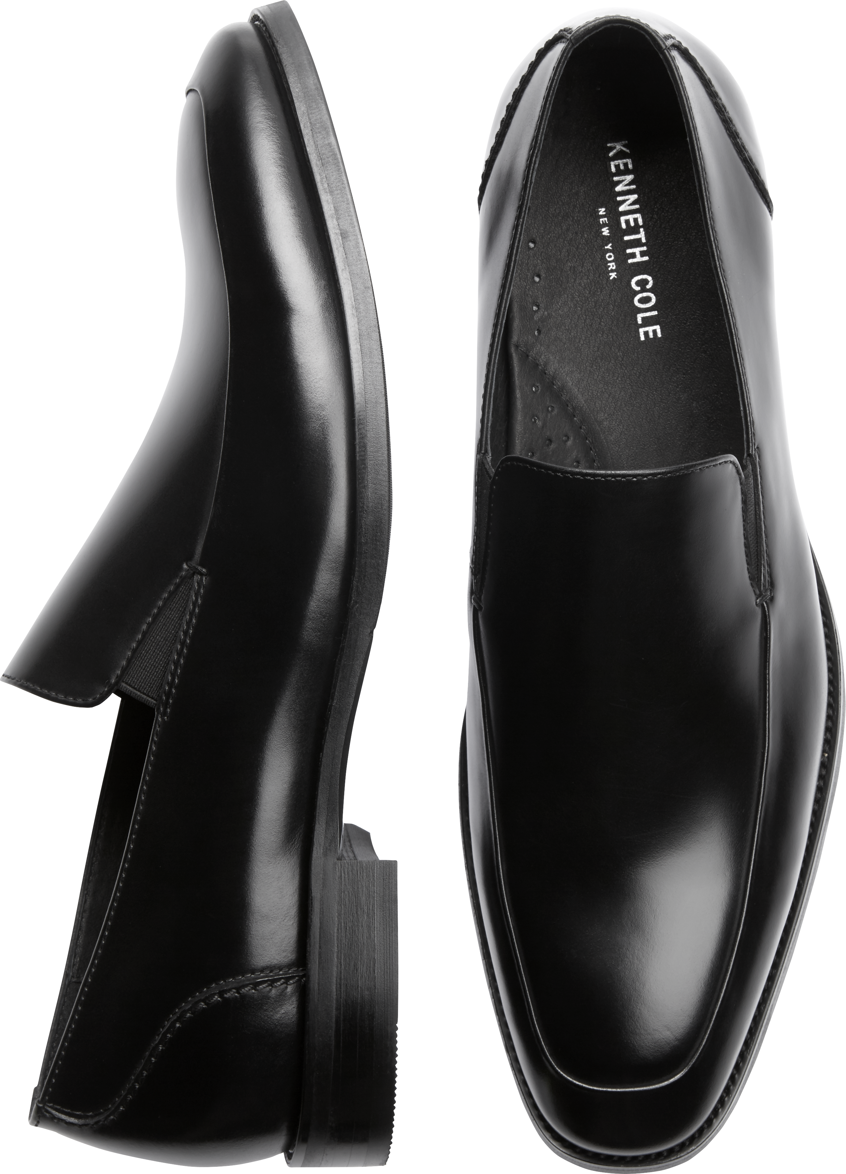 kenneth cole new york merge black moc toe lace ups