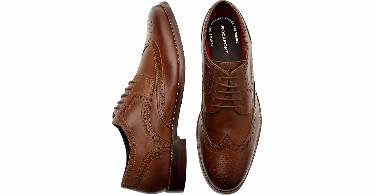 rockport men's saxxen wingtip oxfords