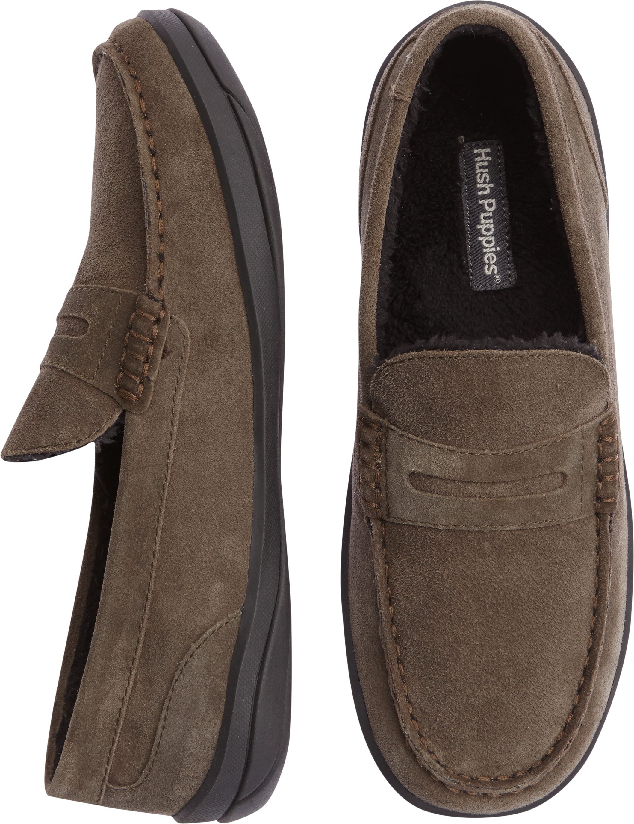 Hush Puppies Taupe Suede Penny Loafer | Men's