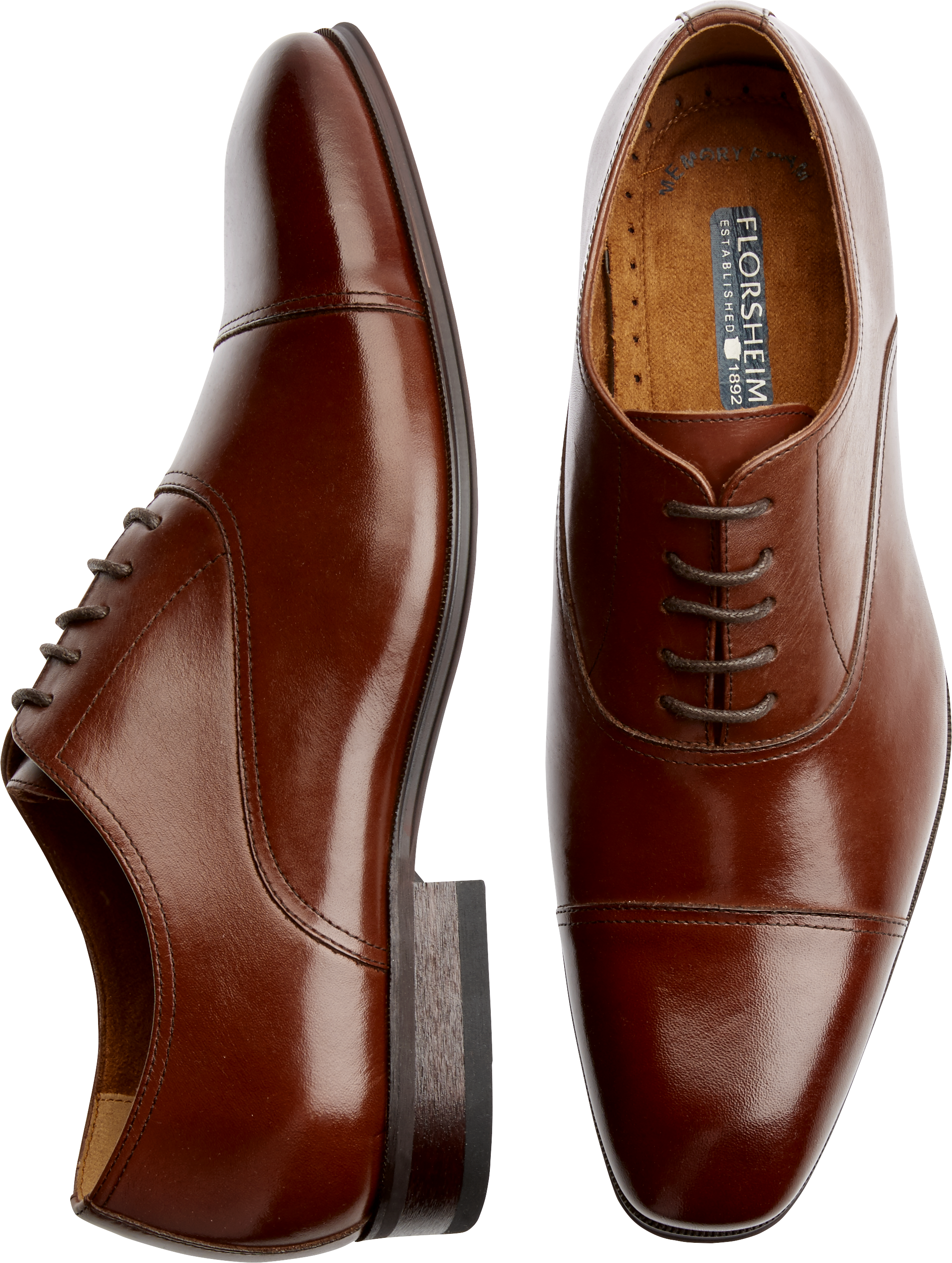 Florsheim Francisco Cap Toe Oxfords, Cognac - Men's Shoes | Men's Wearhouse