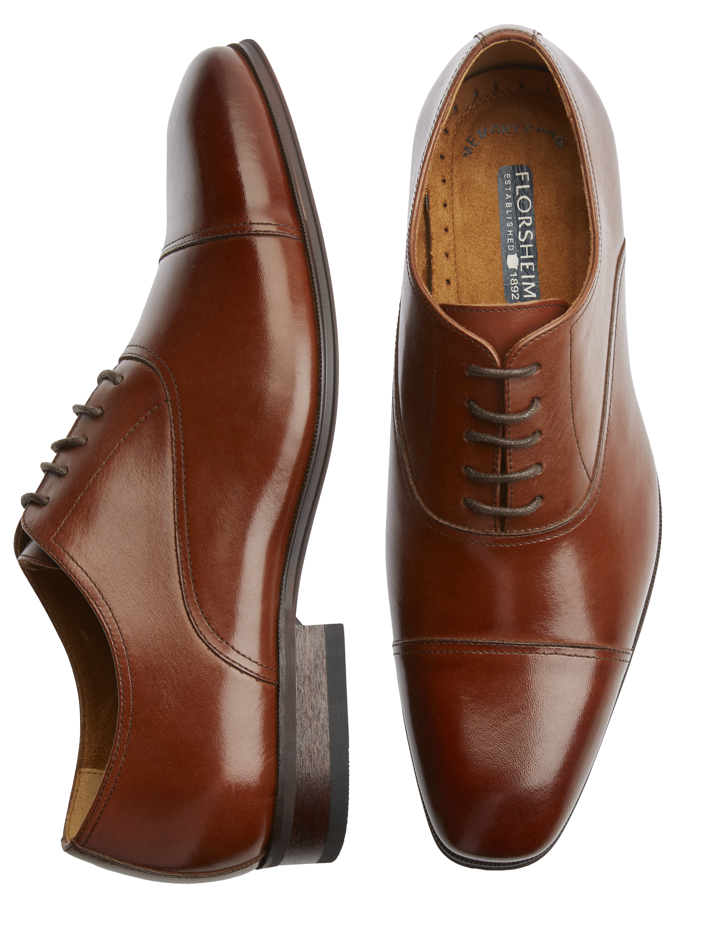 Florsheim Francisco Cap Toe Oxfords, Cognac - Men's Shoes | Men's Wearhouse