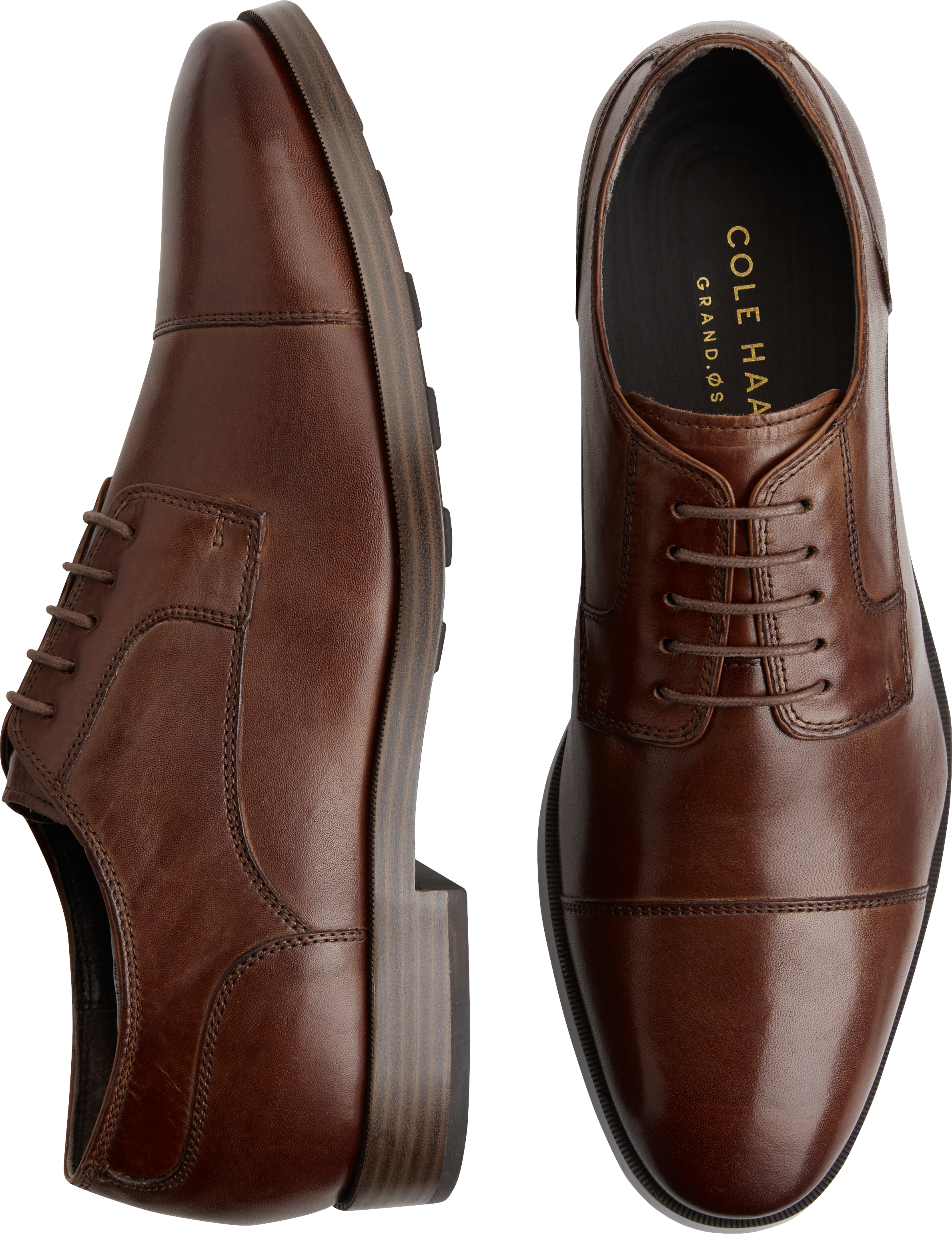 Cole Haan Jay Grand Tan Cap Toe Oxfords - Men's Sale | Men's Wearhouse