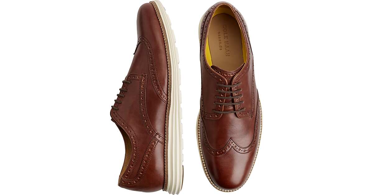 cole haan morris tan wingtip oxfords