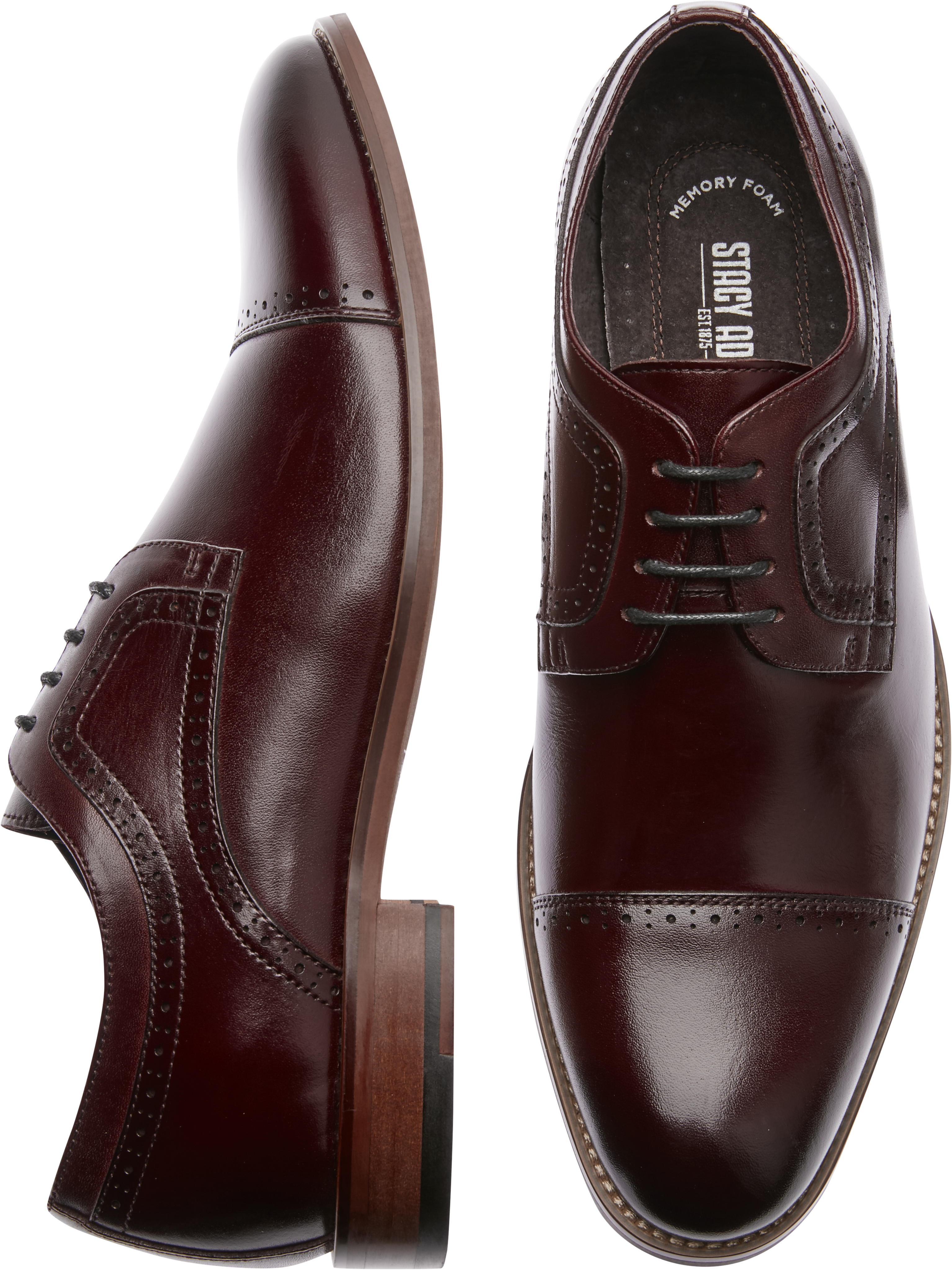 stacy adams burgundy shoes