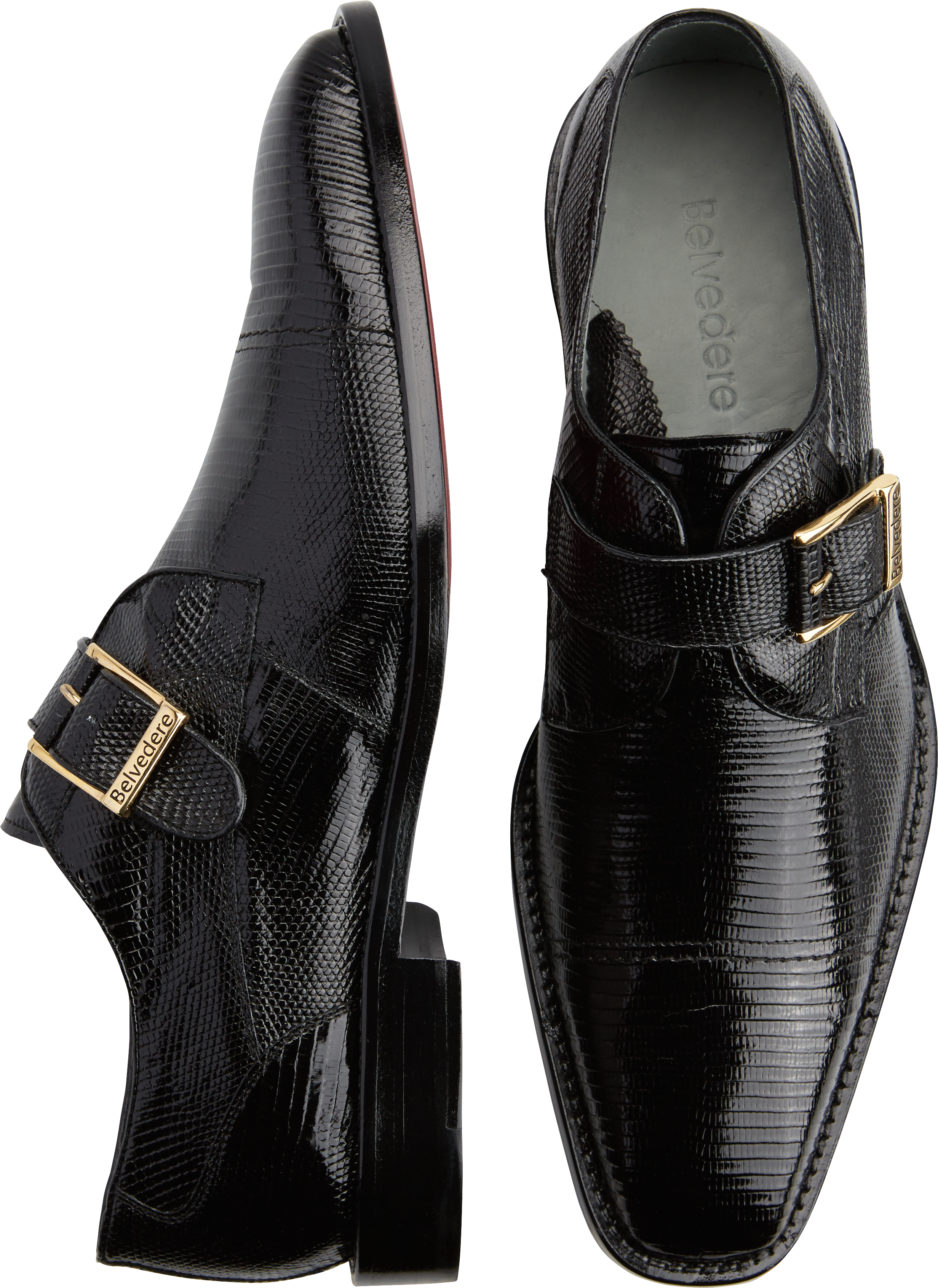 Belvedere Otto Black Monk Strap Shoes - Men's Sale | Men's Wearhouse