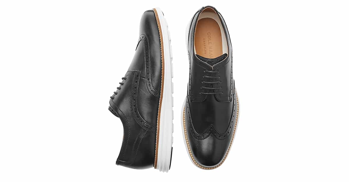mens black wingtip oxfords