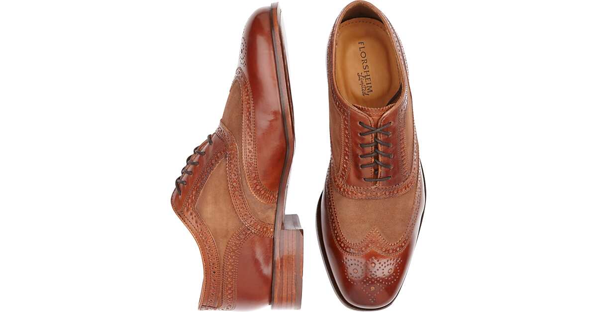 florsheim cognac wingtip