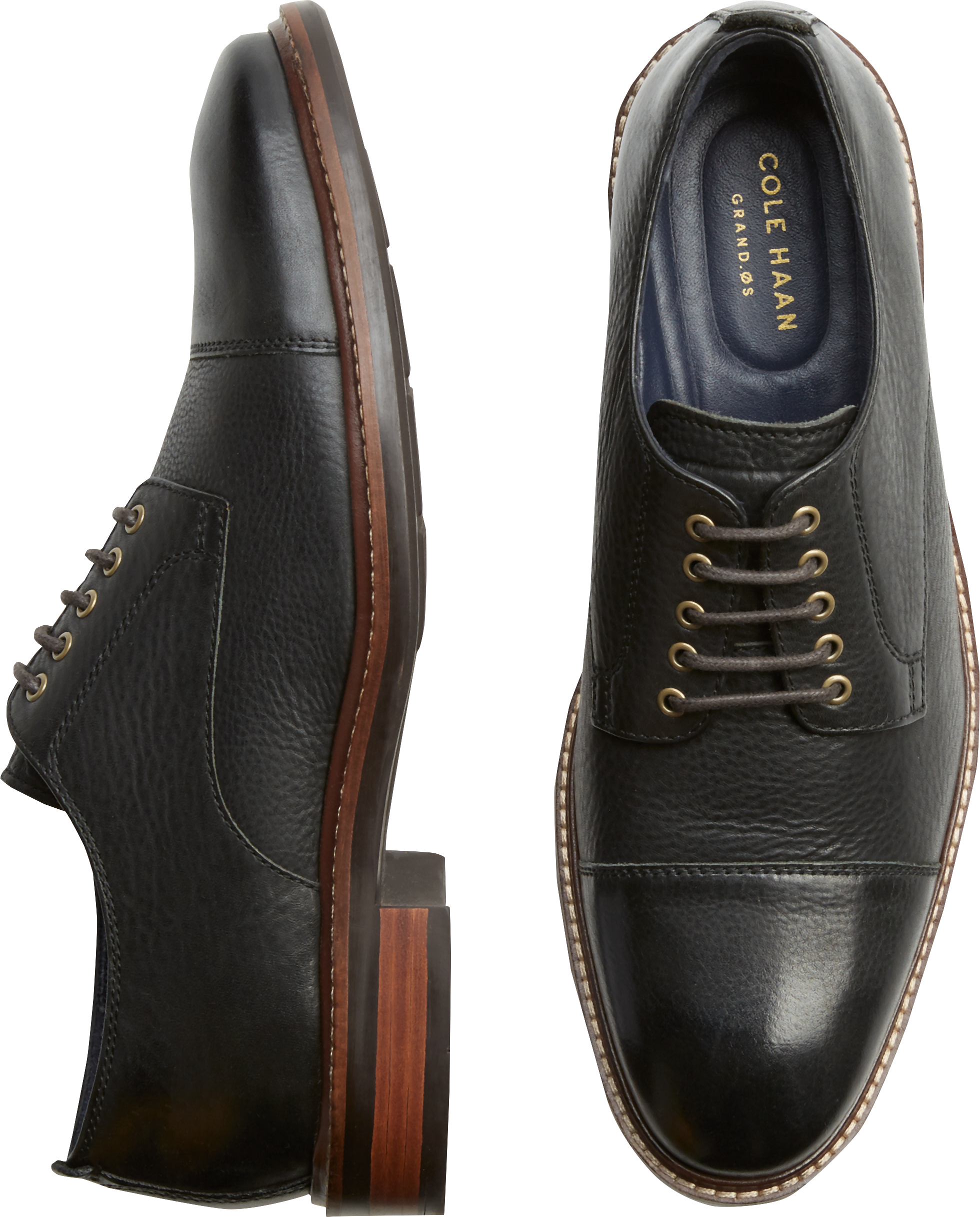 cole haan black cap toe oxford