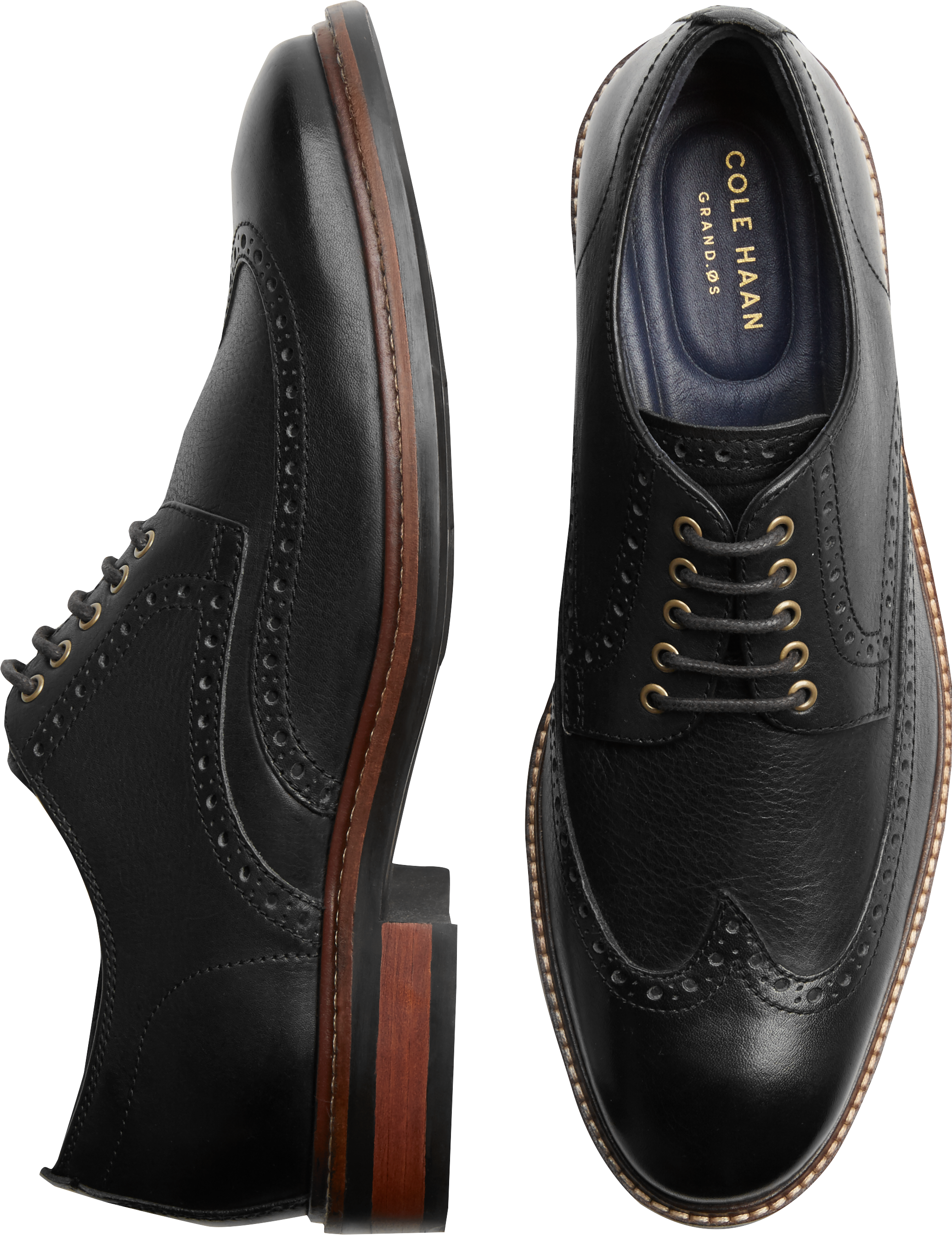 cole haan wingtip black