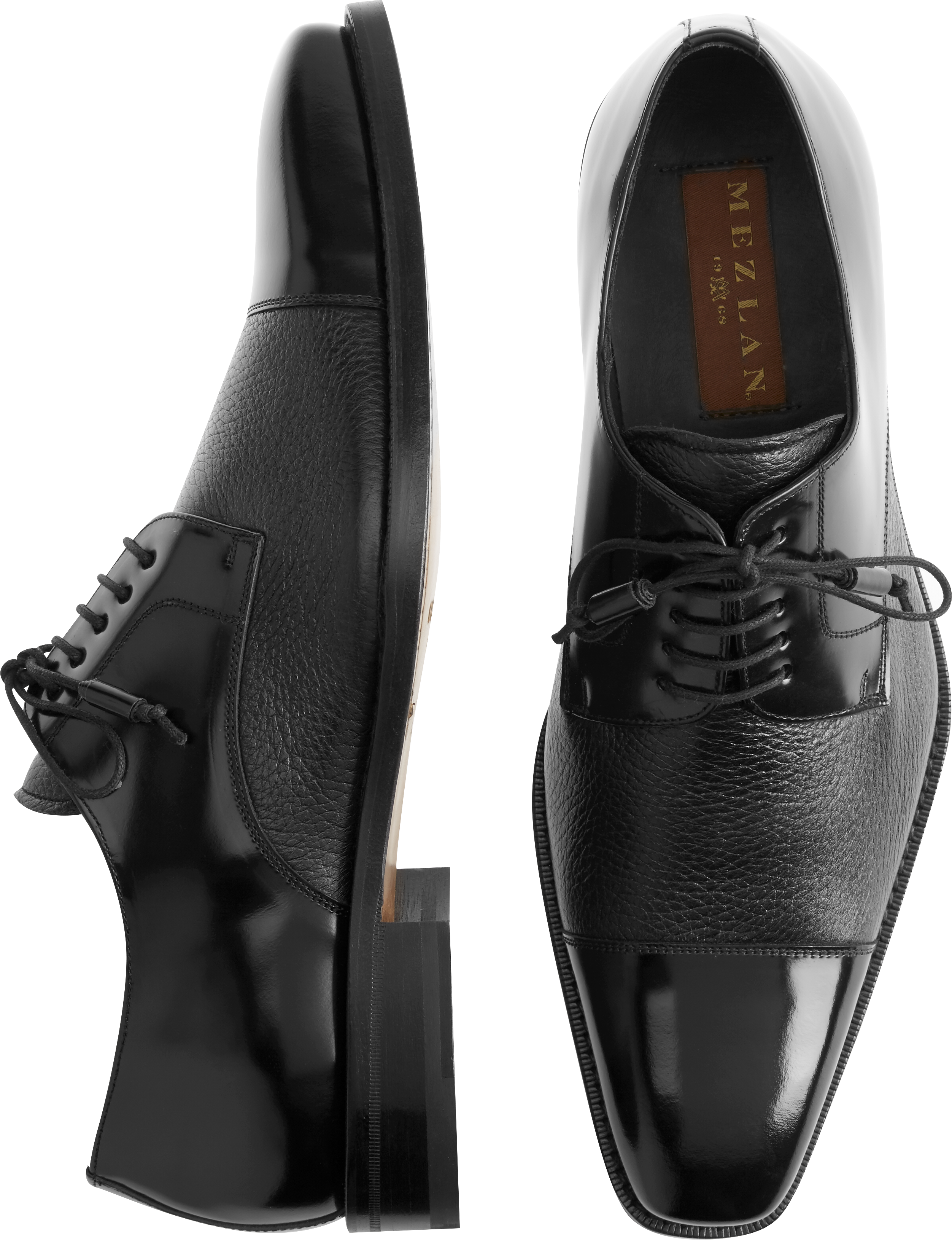 Mezlan Soka Black Cap-Toe Oxfords - Men's Sale | Men's Wearhouse