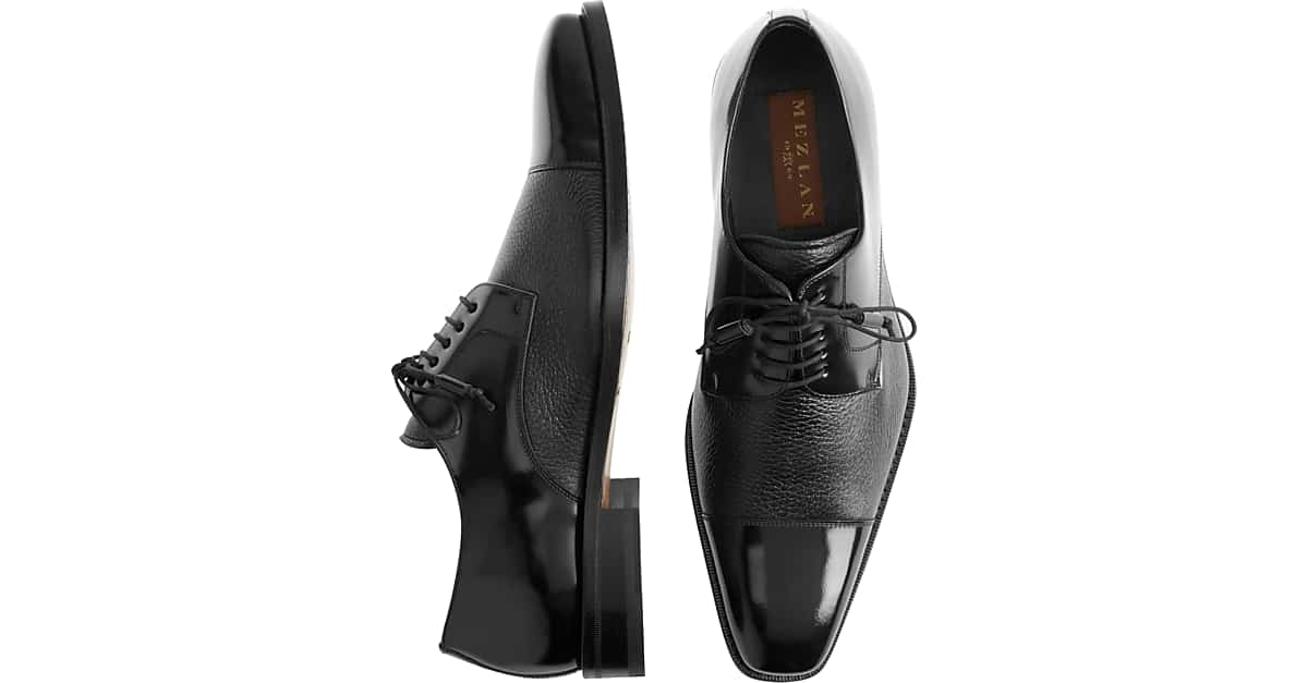 Mezlan Soka Black Cap-Toe Oxfords - Men's Sale | Men's Wearhouse