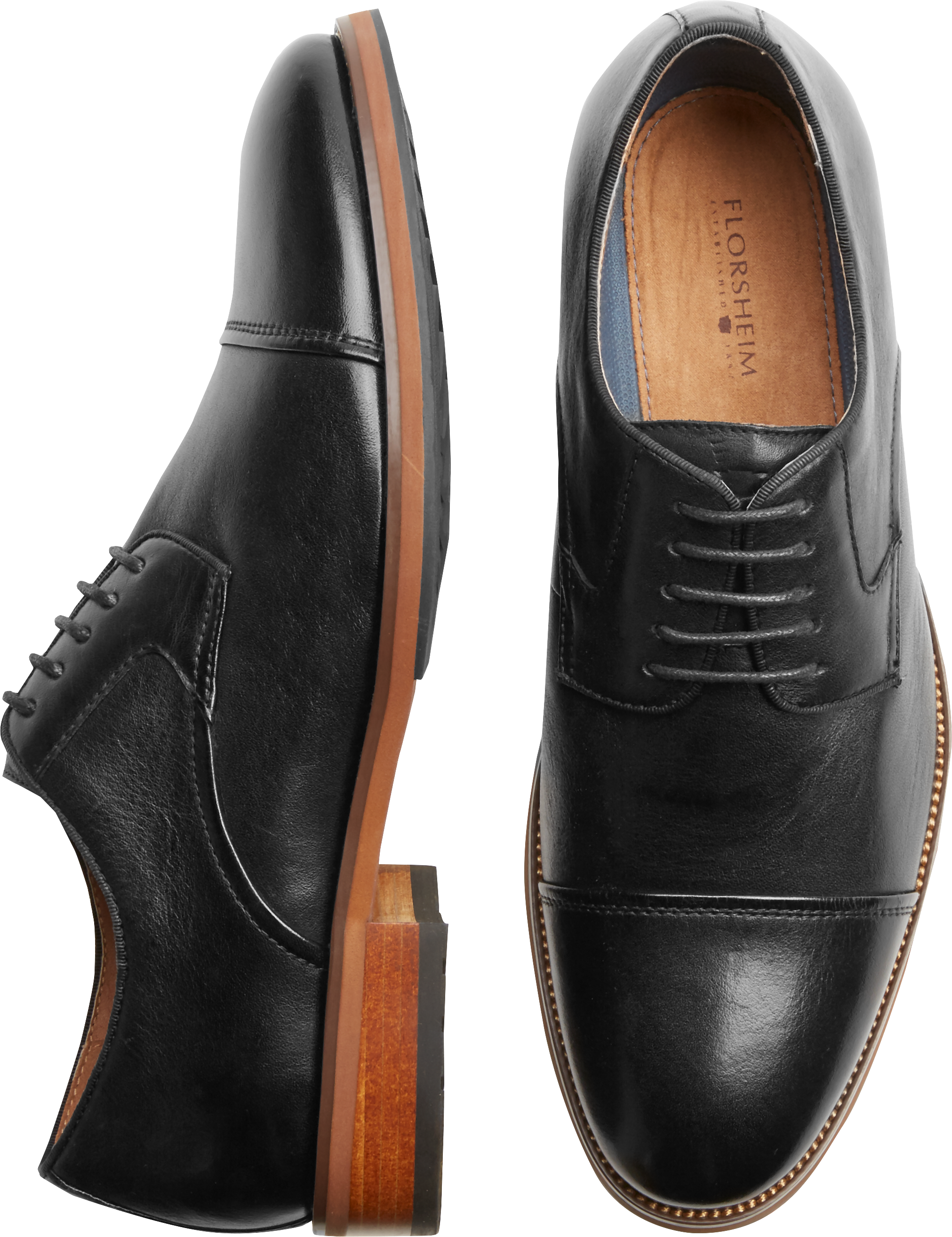 Florsheim Surge Black Cap-Toe Oxfords - Men's Shoes | Men's Wearhouse