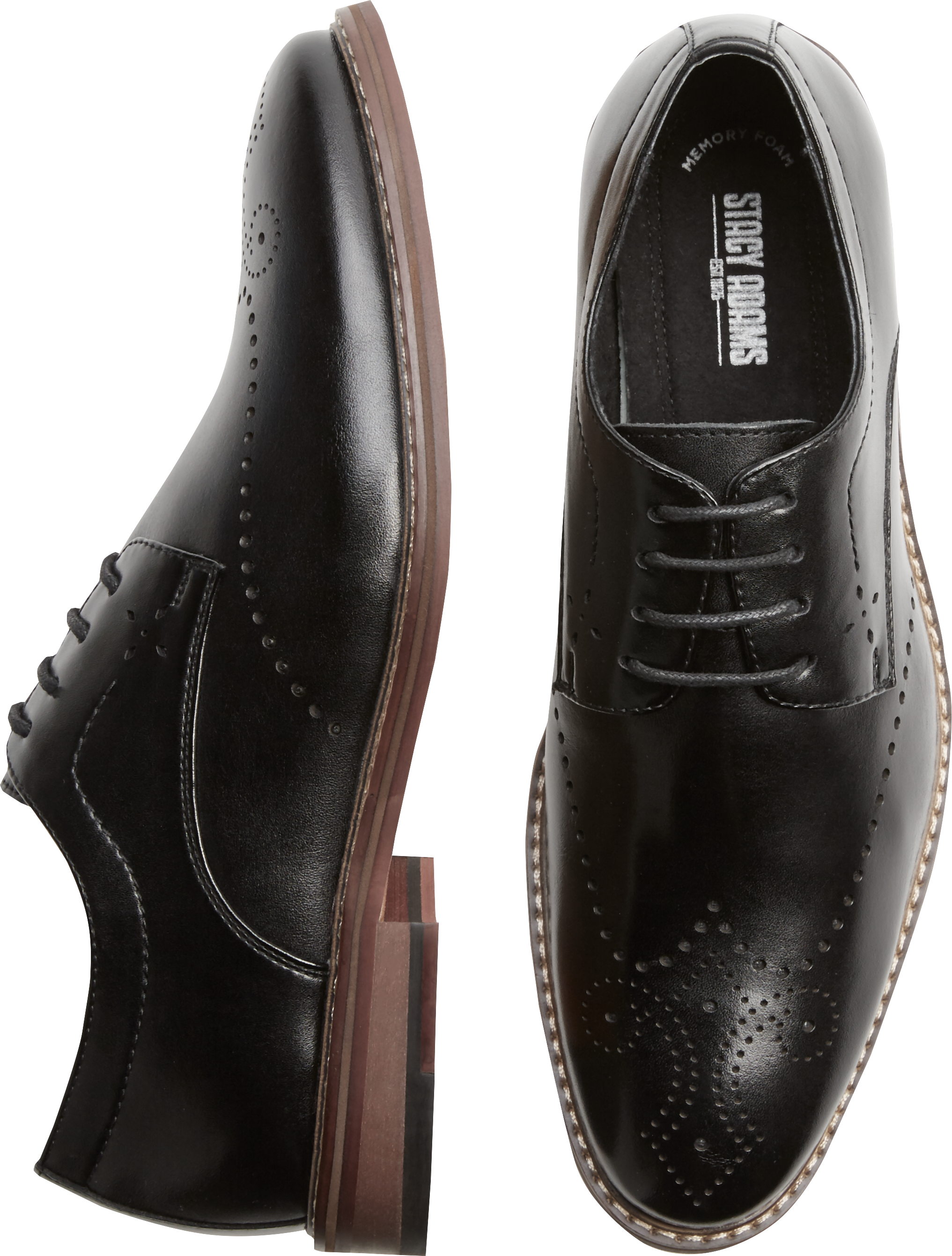 Stacy Adams Alaire Black Wingtip Oxfords - Men's Sale | Men's Wearhouse