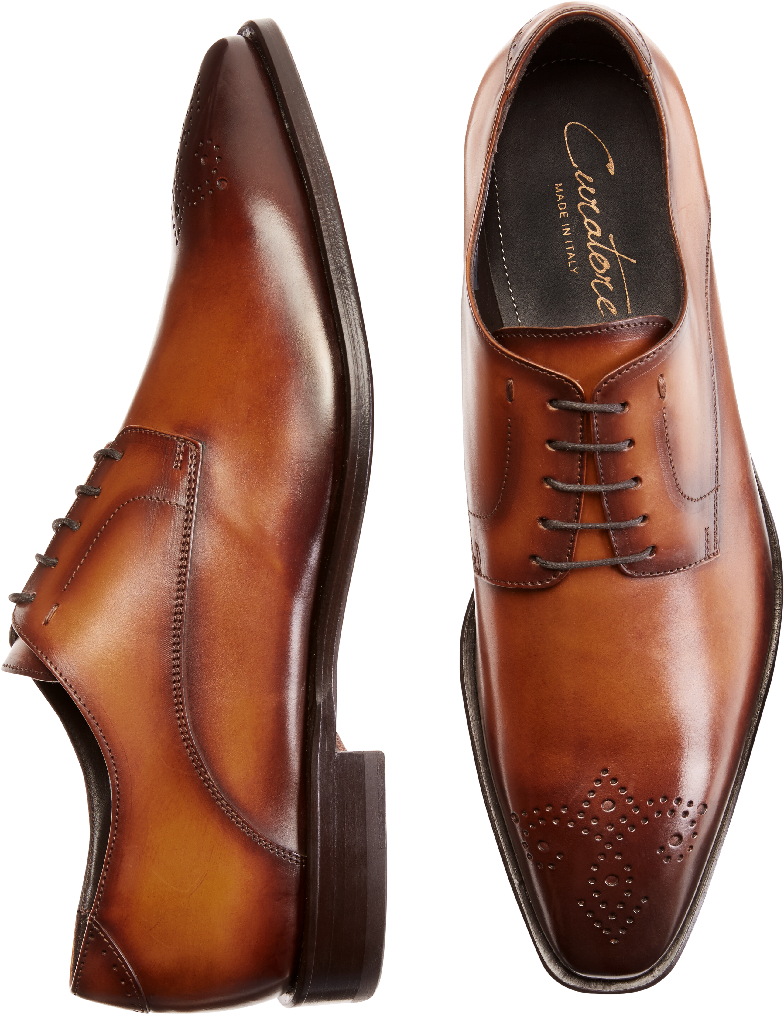 Curatore Enzo Tan Plain Toe Oxfords - Men's Shoes | Men's Wearhouse