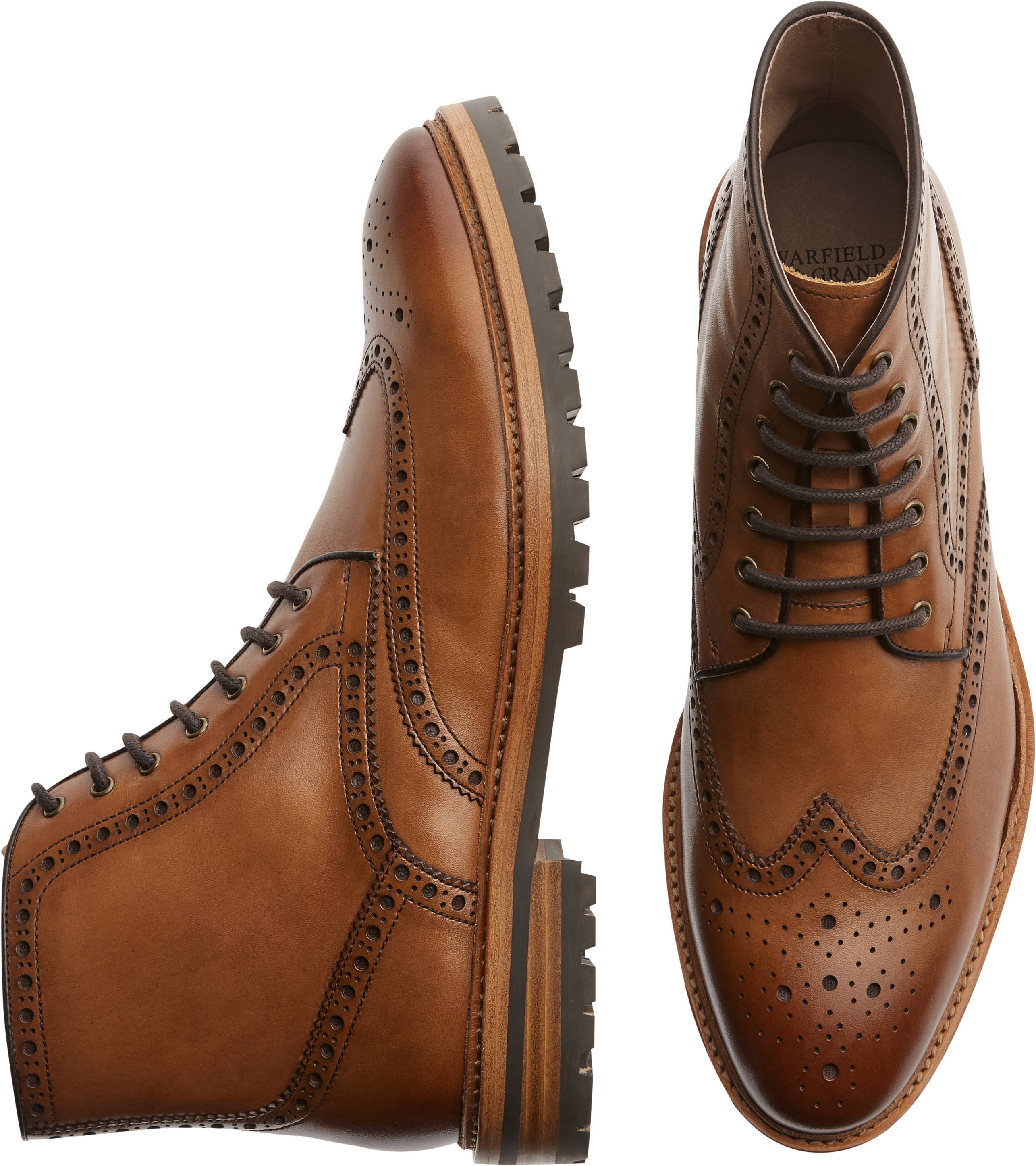 Grand Colby Tan Wingtip Ankle Boot 