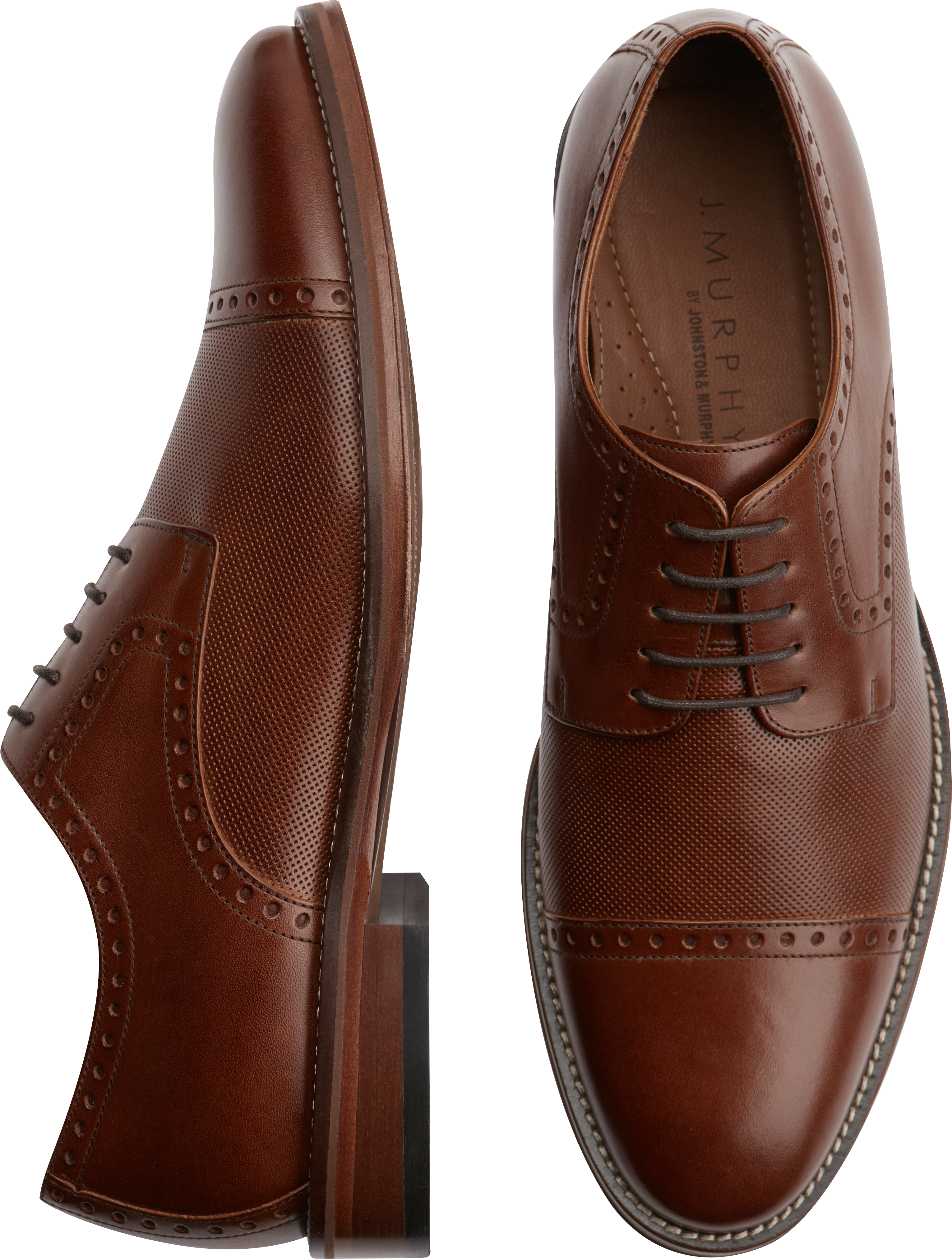 J. Murphy by Johnston & Murphy Hughes Tan Cap-Toe Lace Ups - Men's Sale