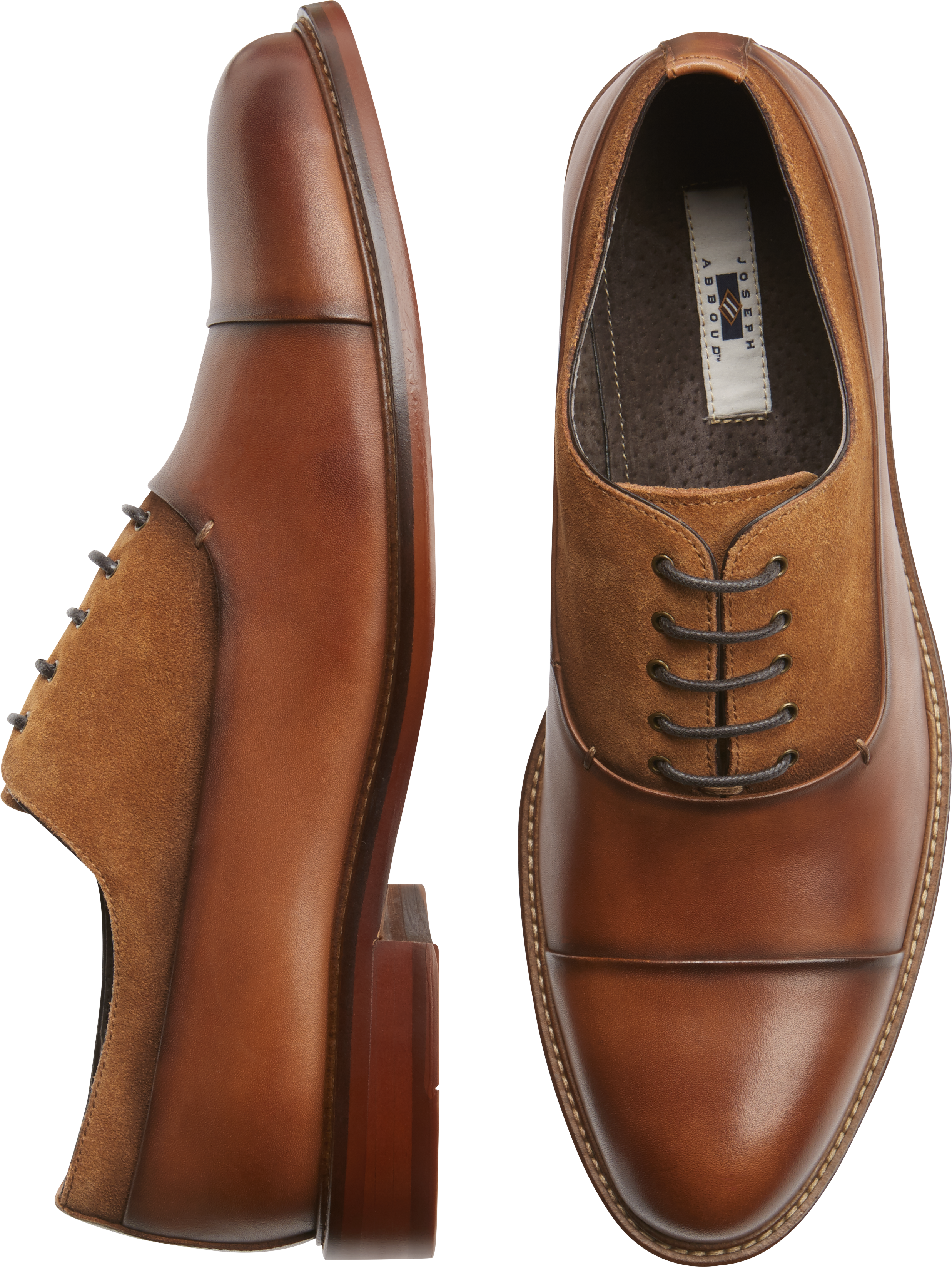 Joseph Abboud Austin Cognac Cap Toe Oxfords - Men's Shoes | Men's Wearhouse