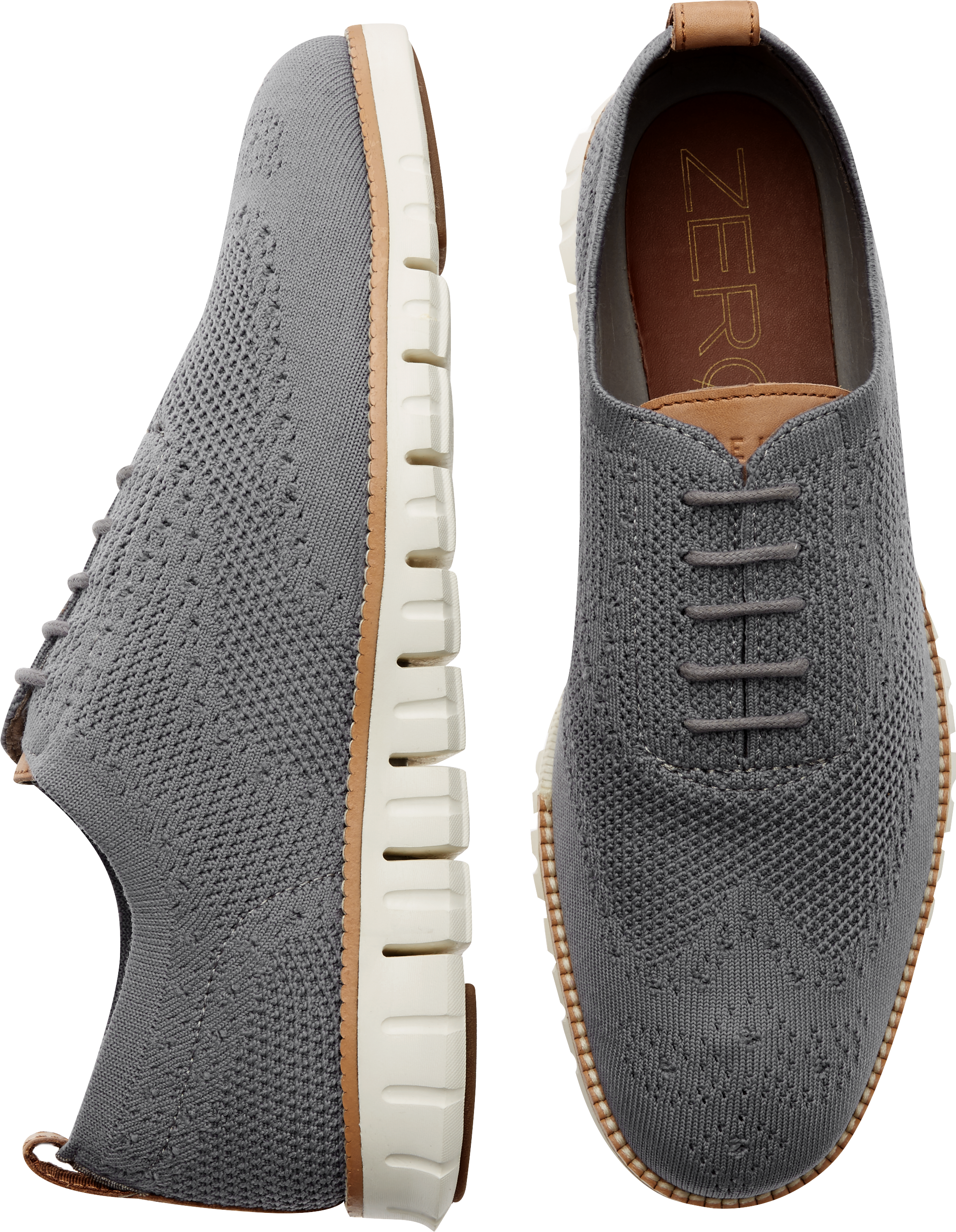 cole haan zerogrand wingtip oxford grey