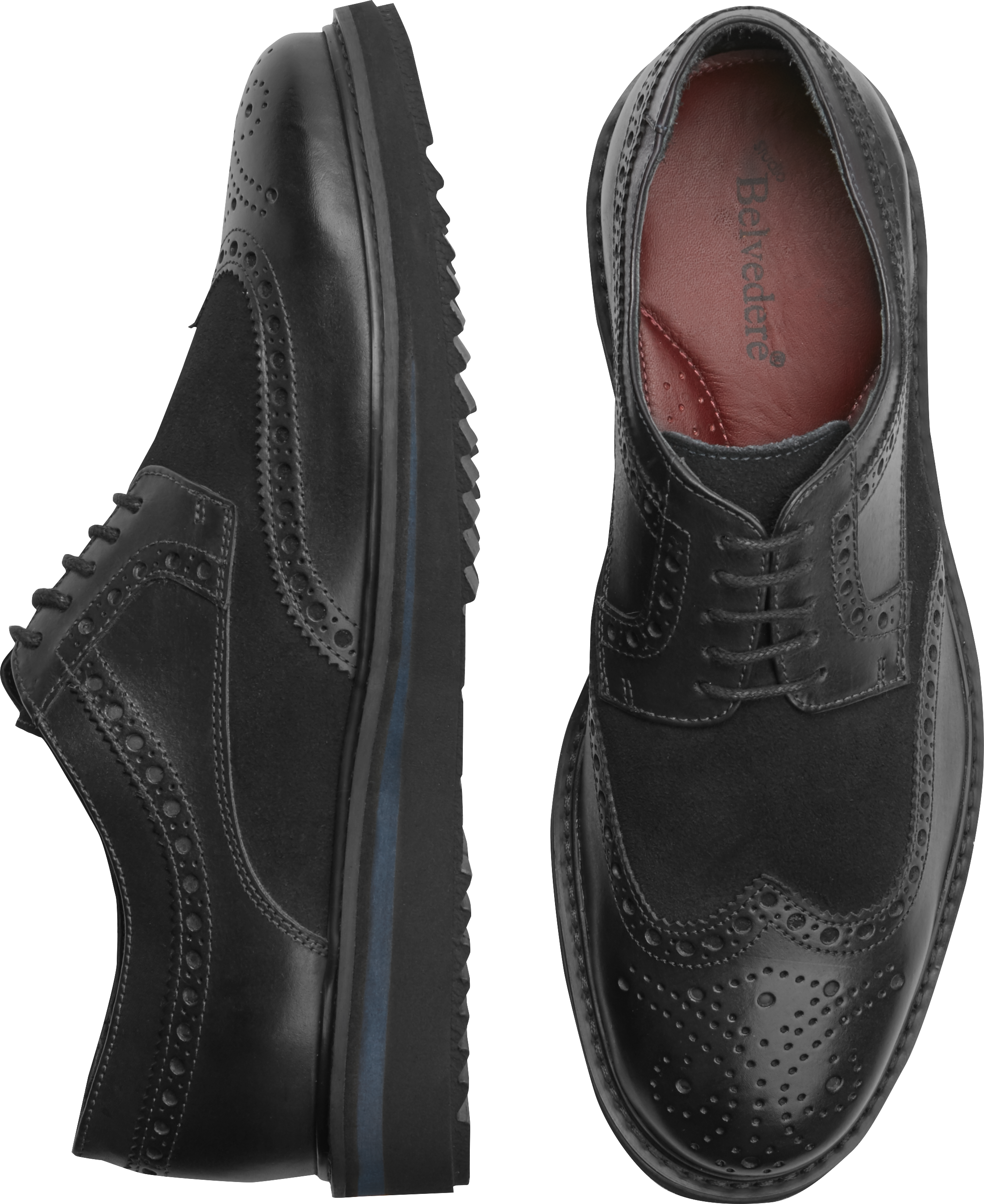 Belvedere Luis Navy Wingtip Lace-Ups - Men's Sale | Men's Wearhouse