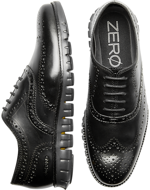 Cole Haan Men's Zerogrand Wingtip Oxford Shoes Black, Size 9