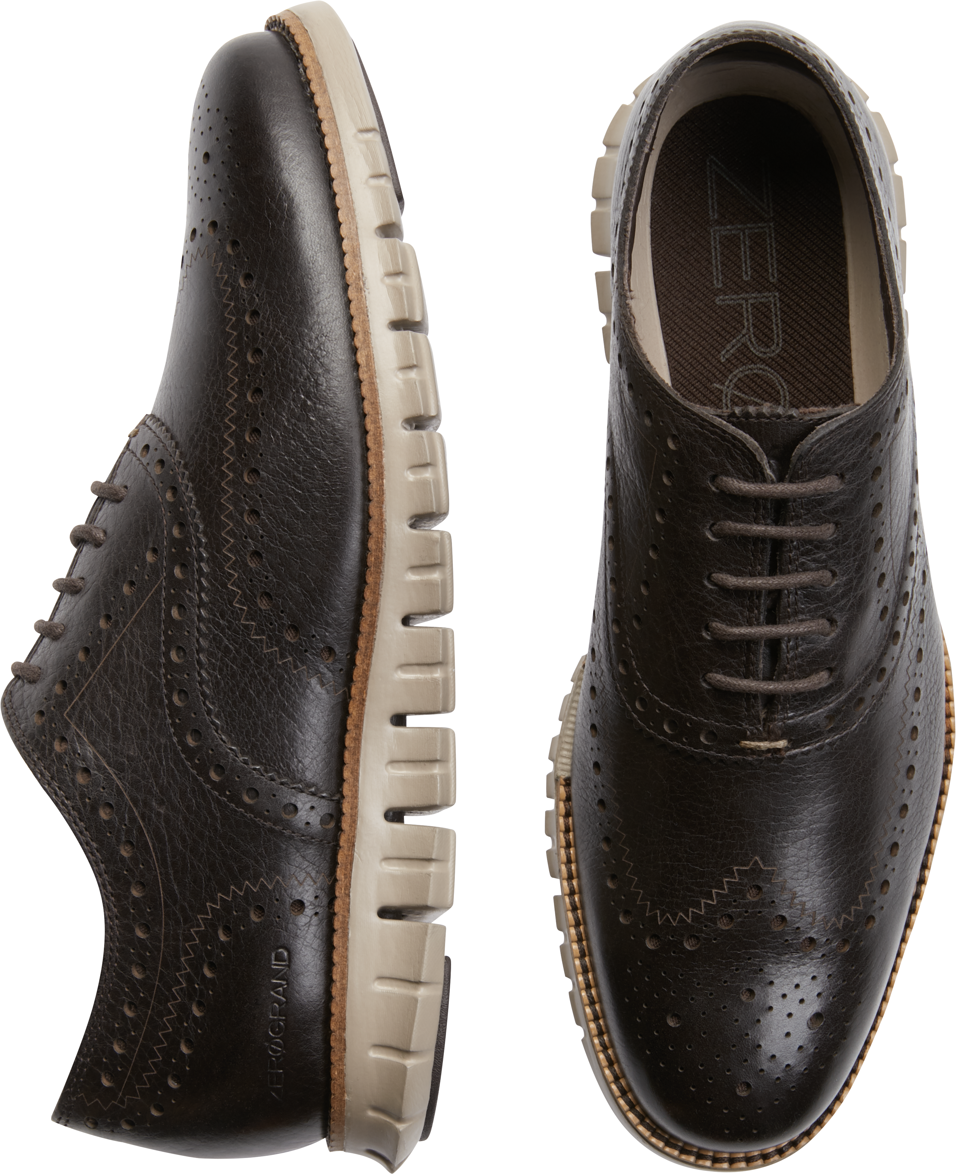 Cole Haan Zerogrand Brown Wingtip Oxfords - Men's Sale | Men's Wearhouse