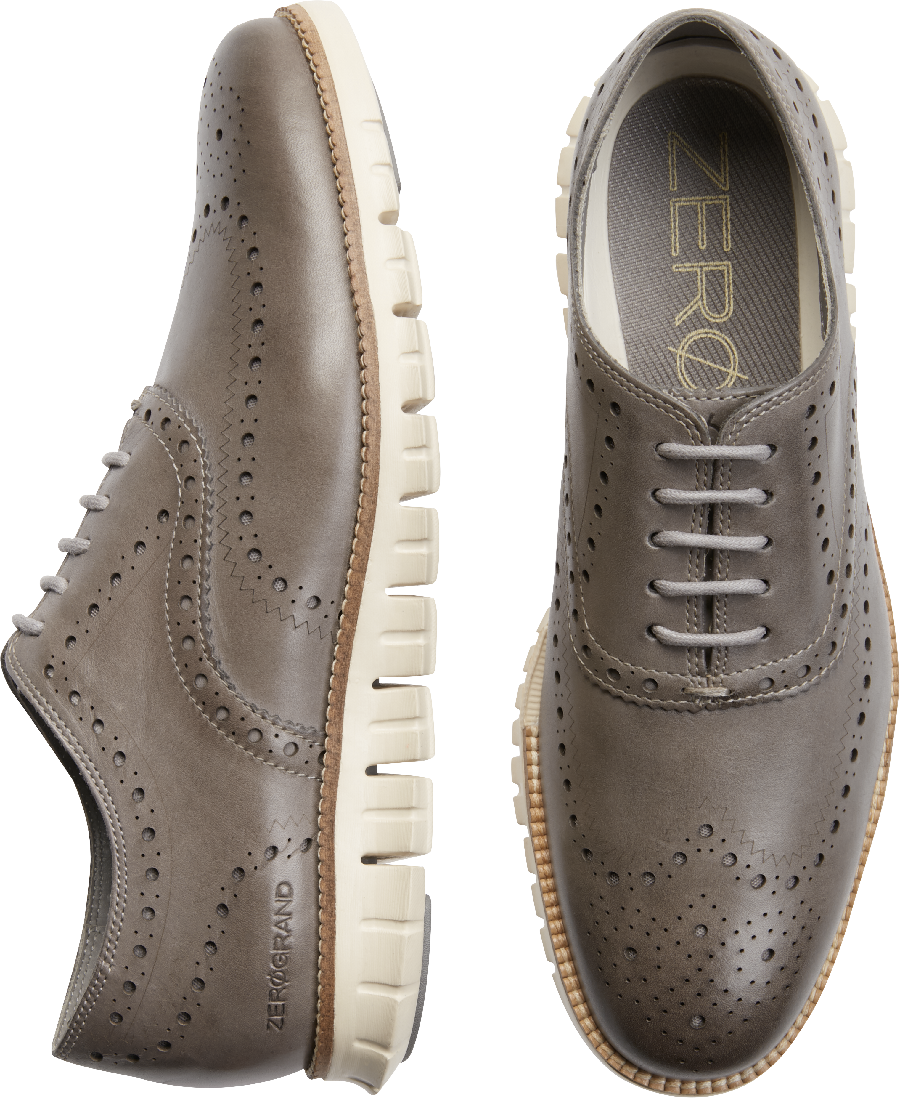 gray wingtip shoes