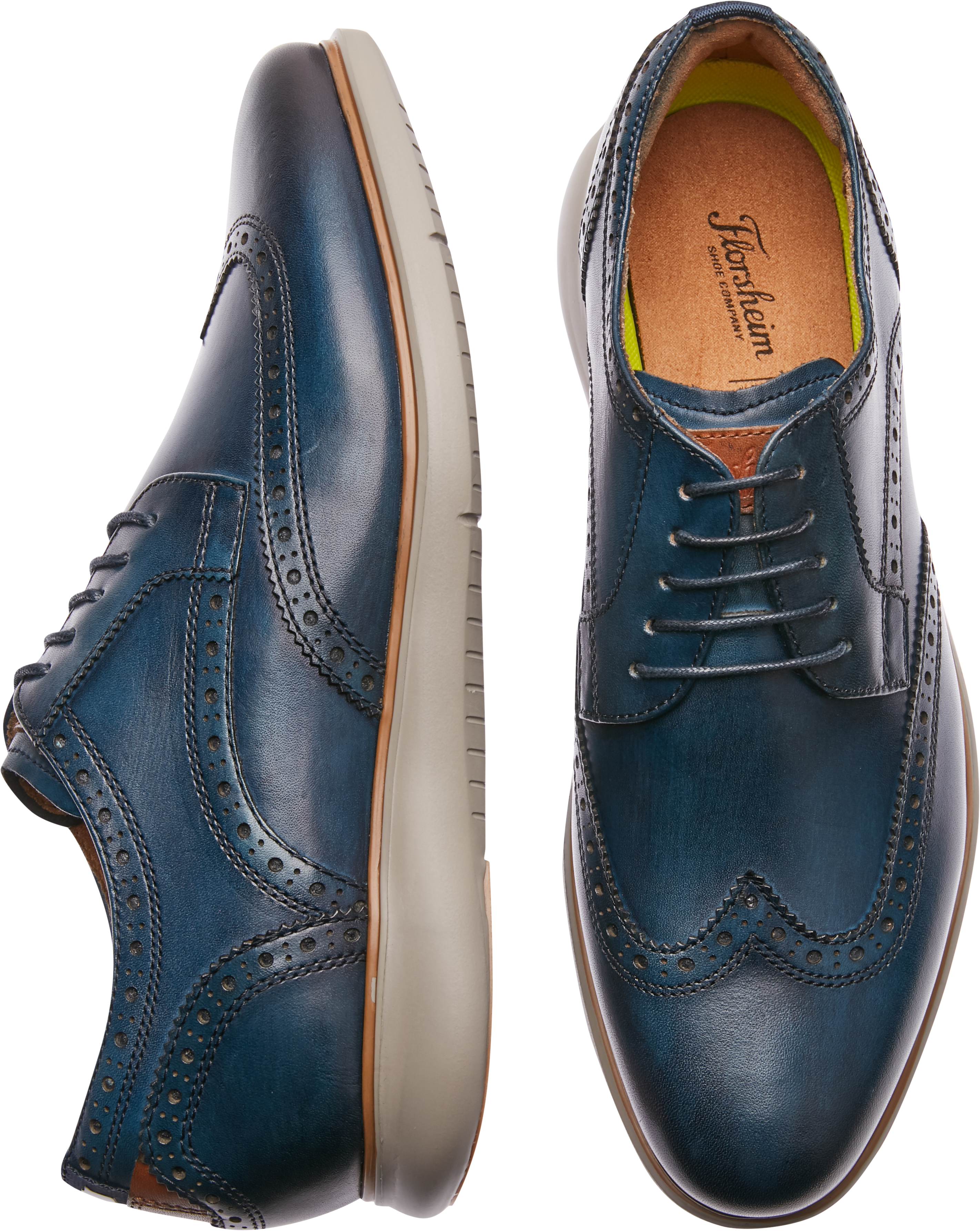 Florsheim Solar Navy Wingtip Shoes - Men&#39;s Shoes | Men&#39;s Wearhouse