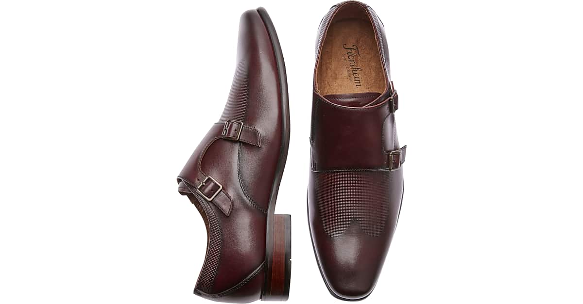 Florsheim Kierland Burgundy Double Monk Strap Shoes - Men's Sale | Men's  Wearhouse