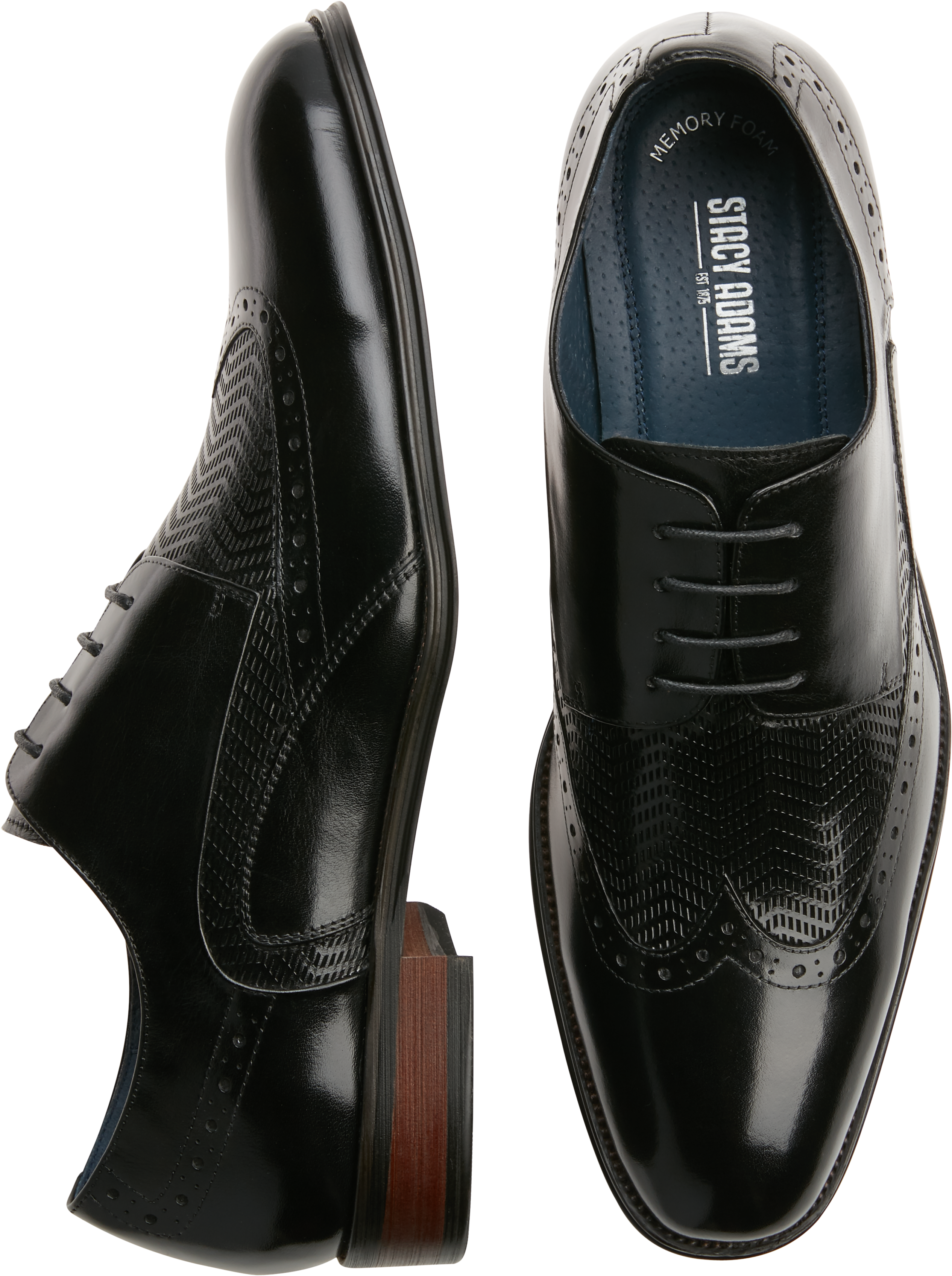 stacy adams black wingtips