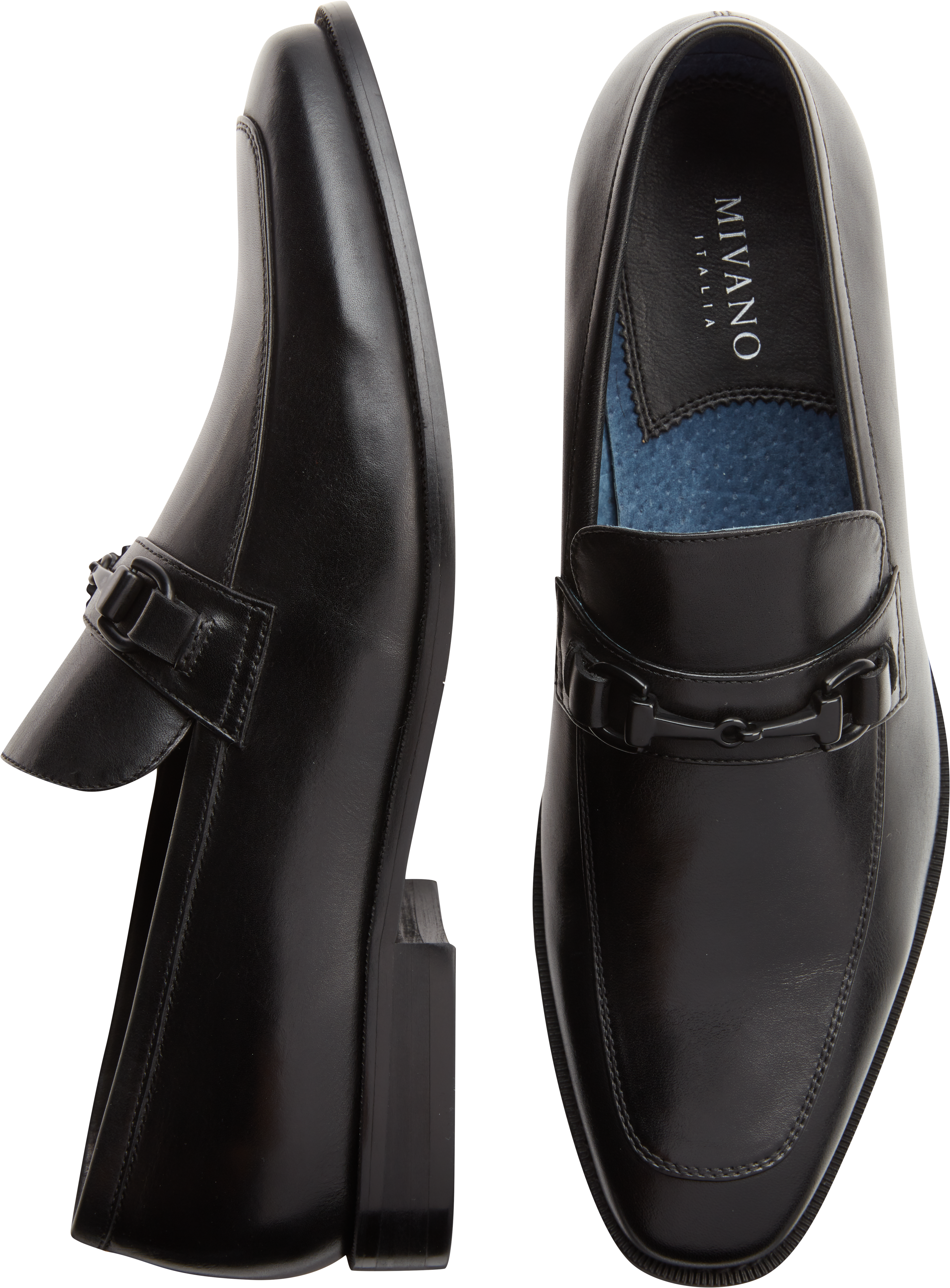 Mivano Hyde Black Apron Toe Loafers - Men's Sale | Men's Wearhouse