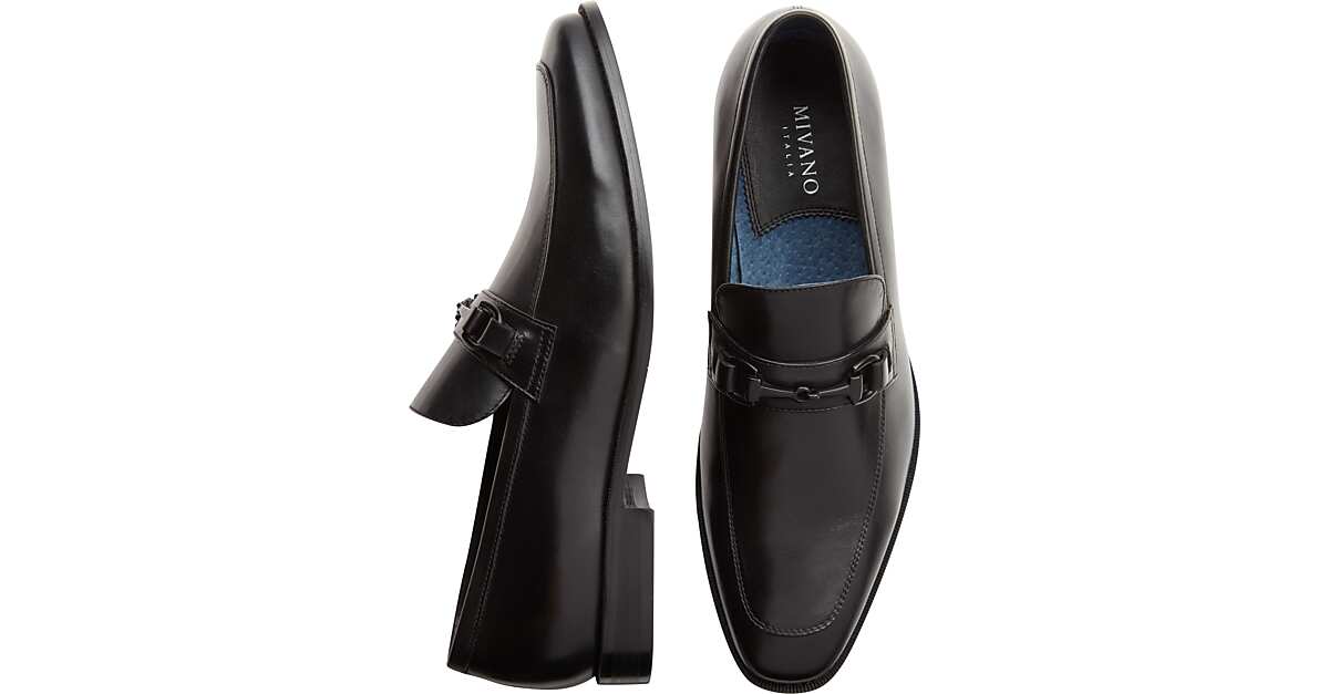 Mivano Hyde Black Apron Toe Loafers - Men's Shoes | Men's Wearhouse