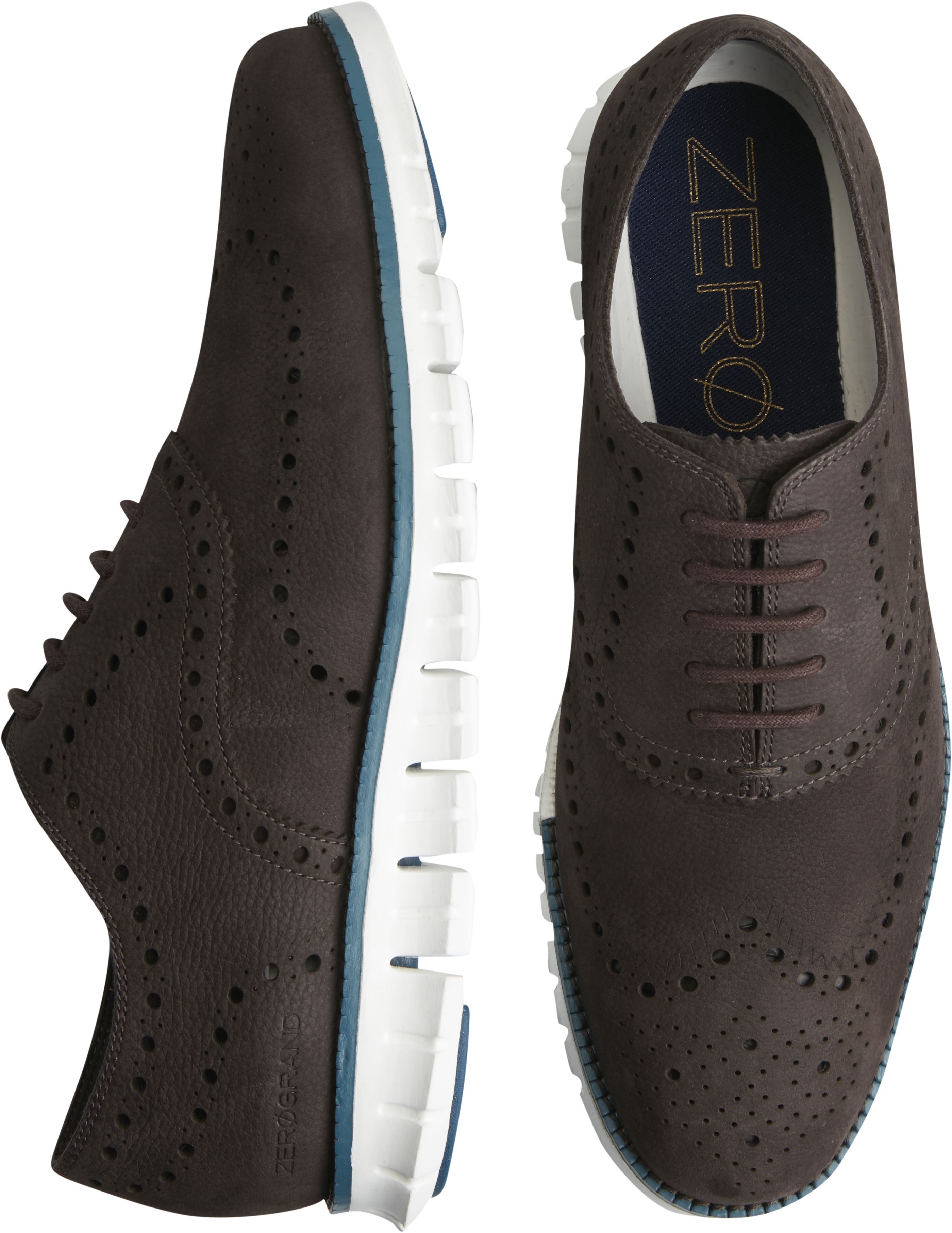 cole haan grey wingtips