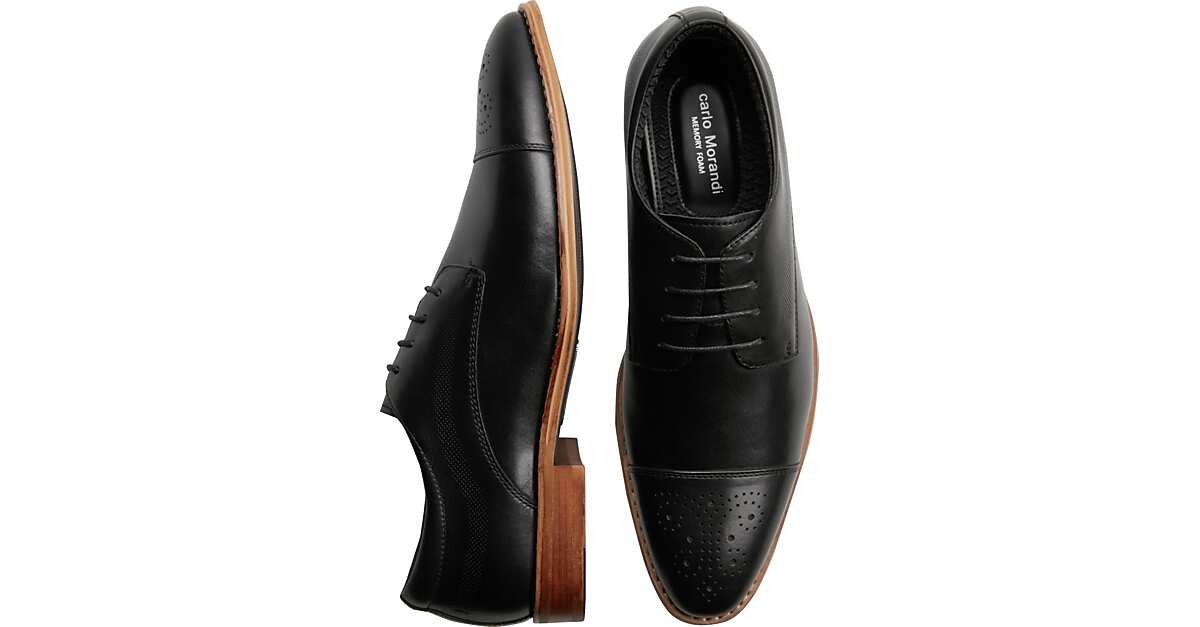 carlo morandi cognac plain toe derby