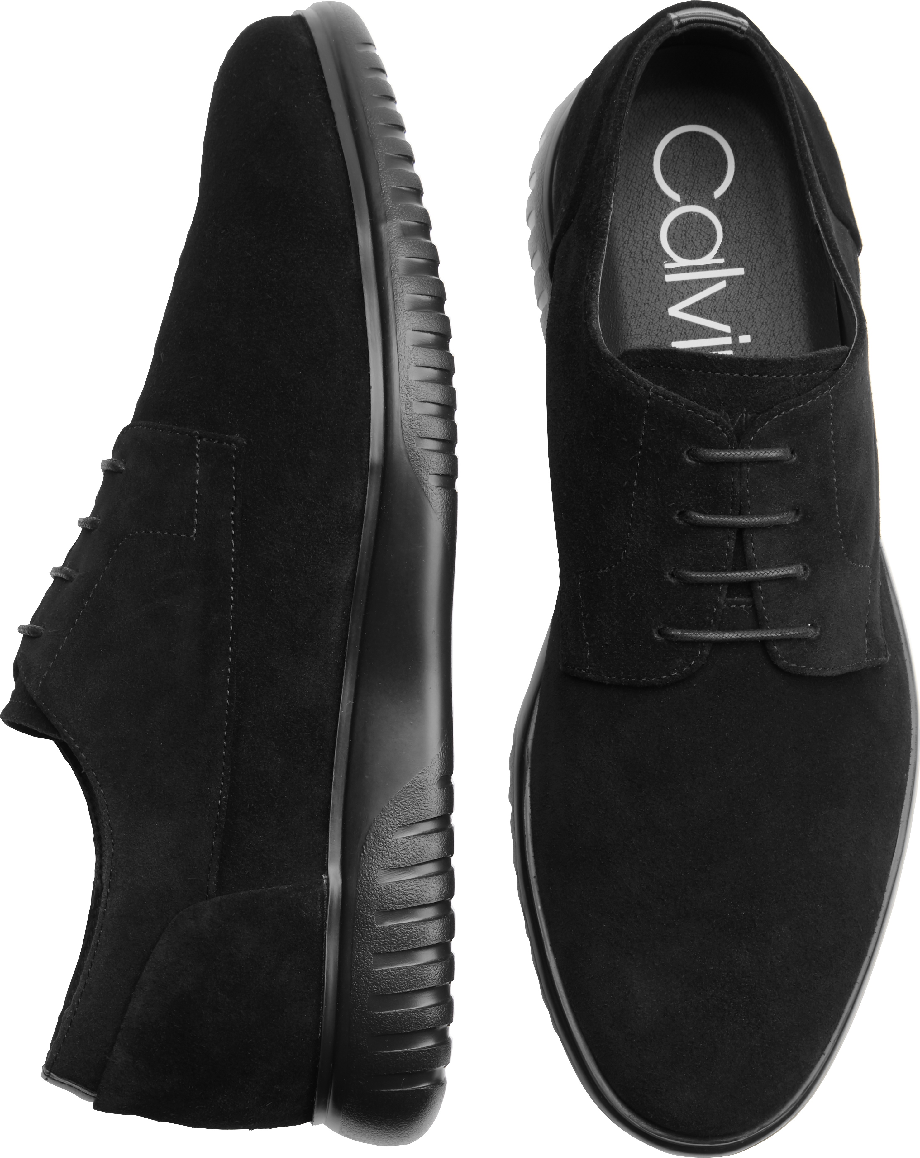 Calvin Klein Teodor Black Suede Up Shoes - Men's Sale | Men's Wearhouse