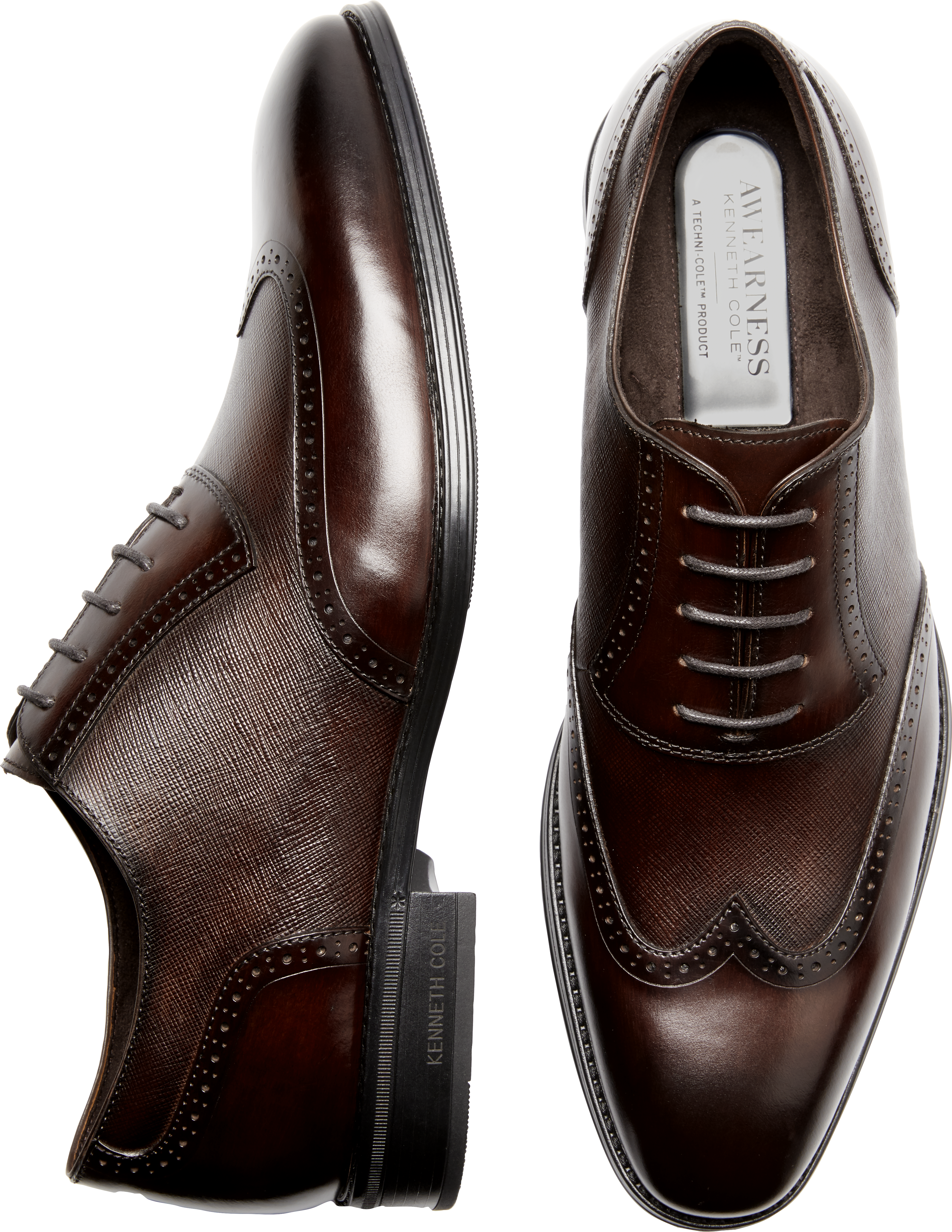 kenneth cole awearness mackson brown wingtip oxfords