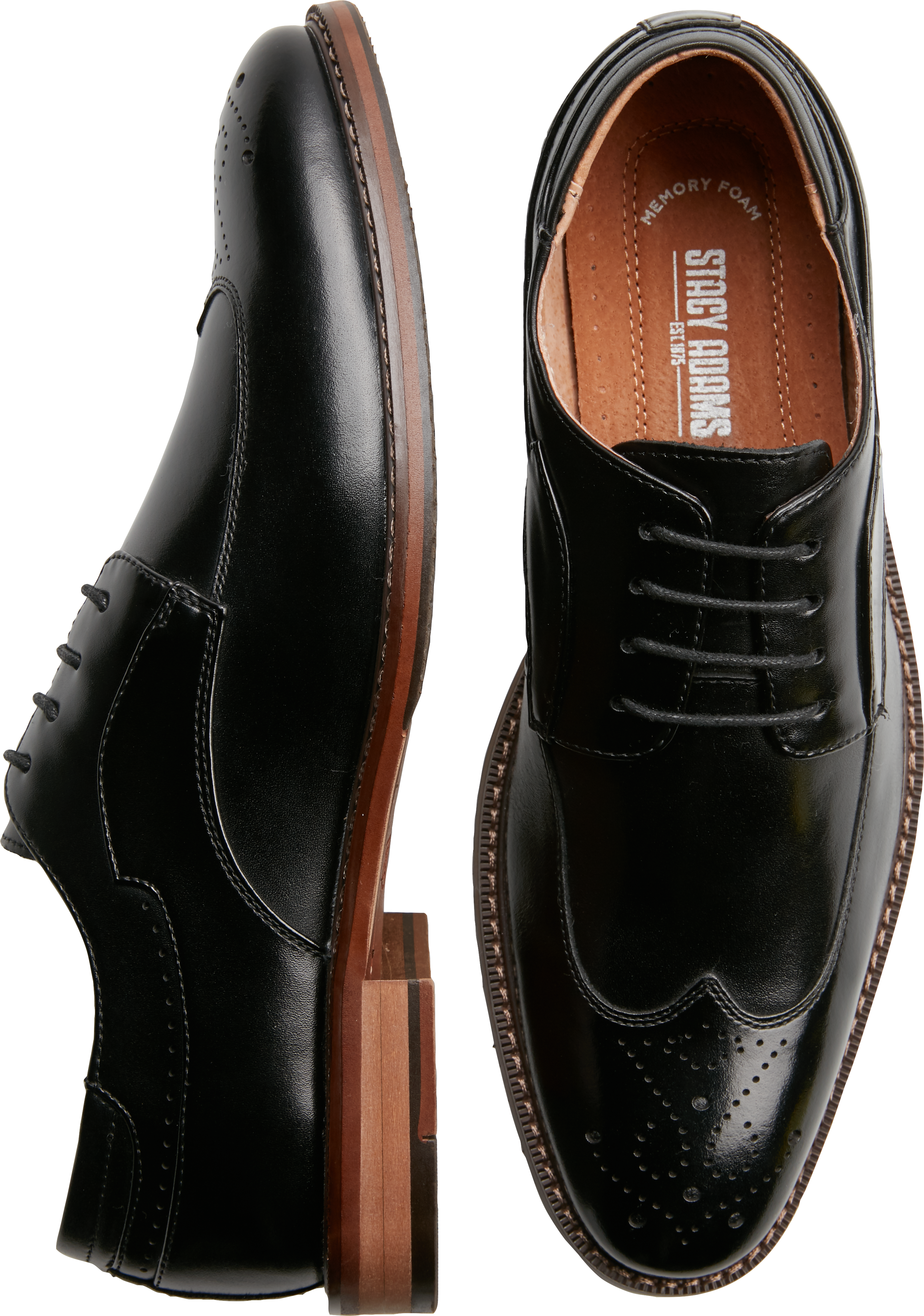 stacy adams black wingtips